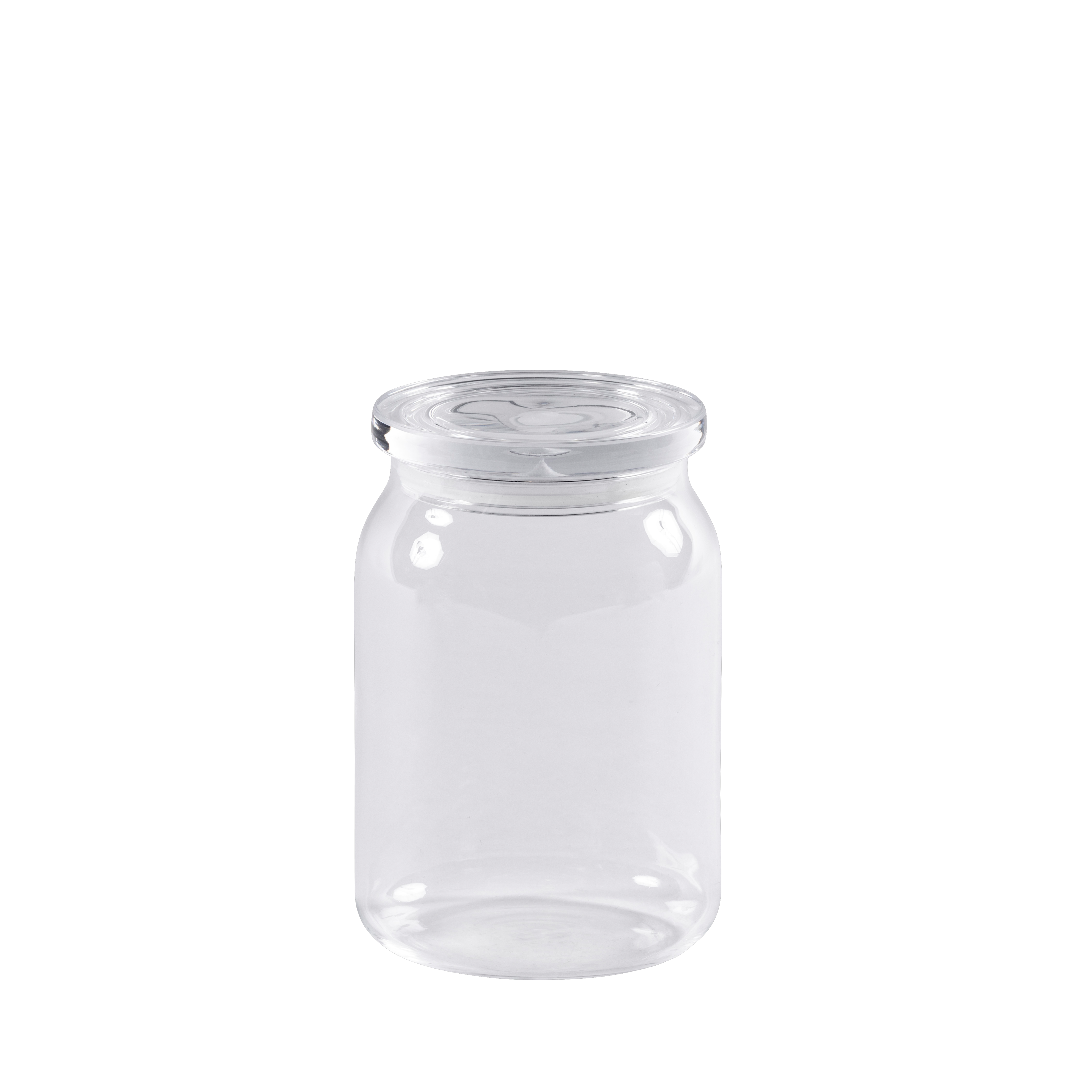 CRYSTAL Voorraadpot met deksel transparantH 15 cm - Ø 9,1 cm - CASA