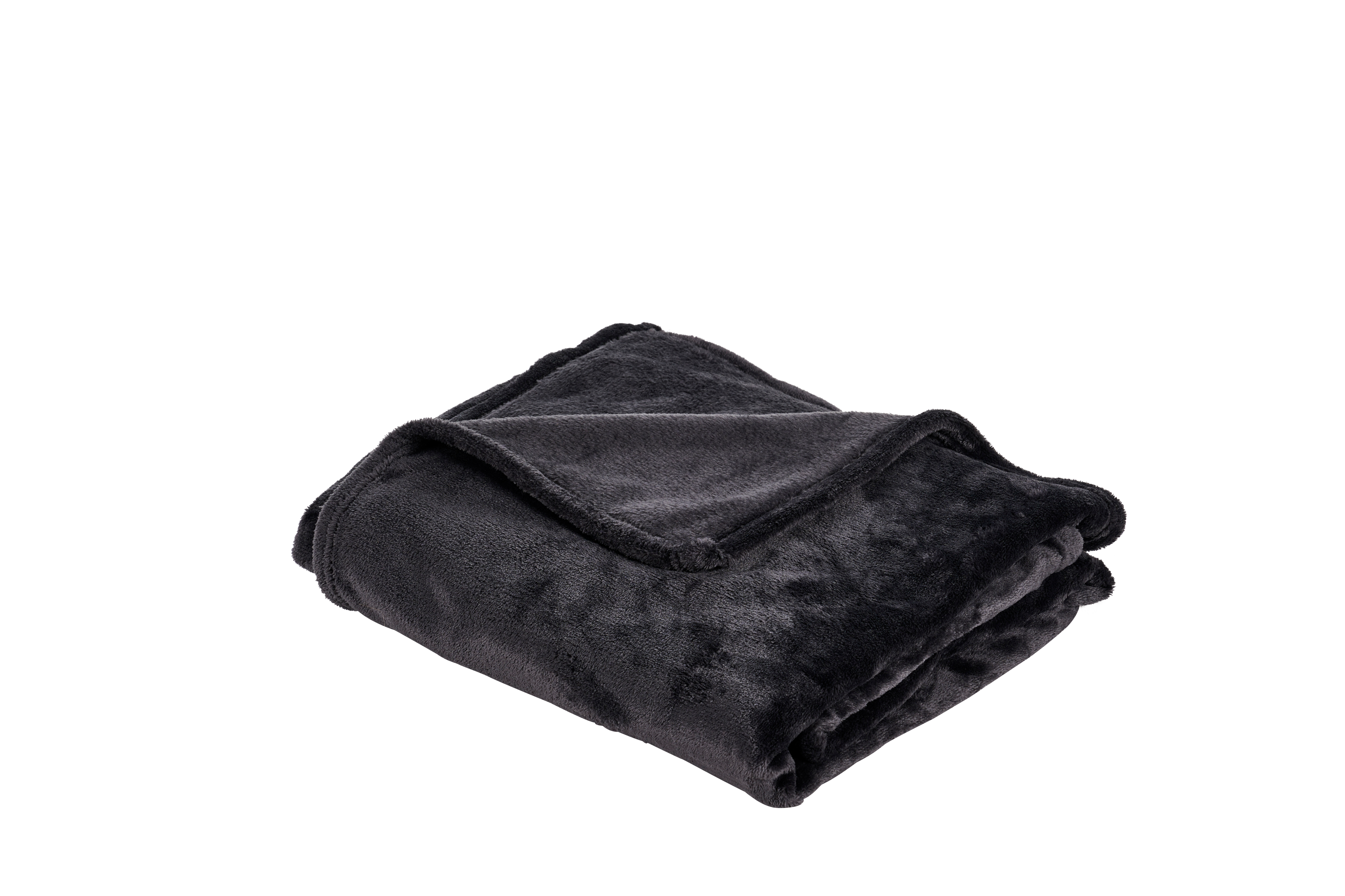 FLANELLA Plaid donkergrijsB 130 x L 160 cm
