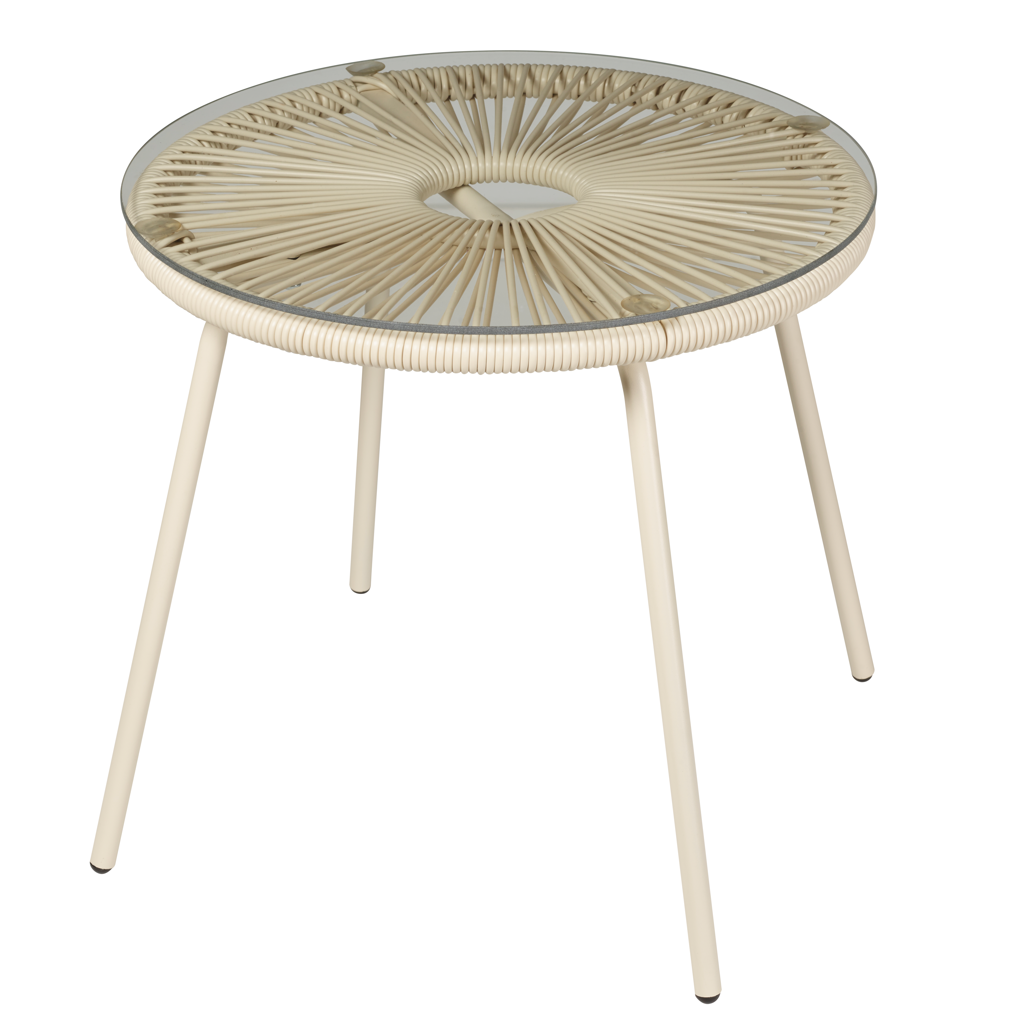 ACAPULCO Lounge tafel zandH 42 cm - Ø 45 cm