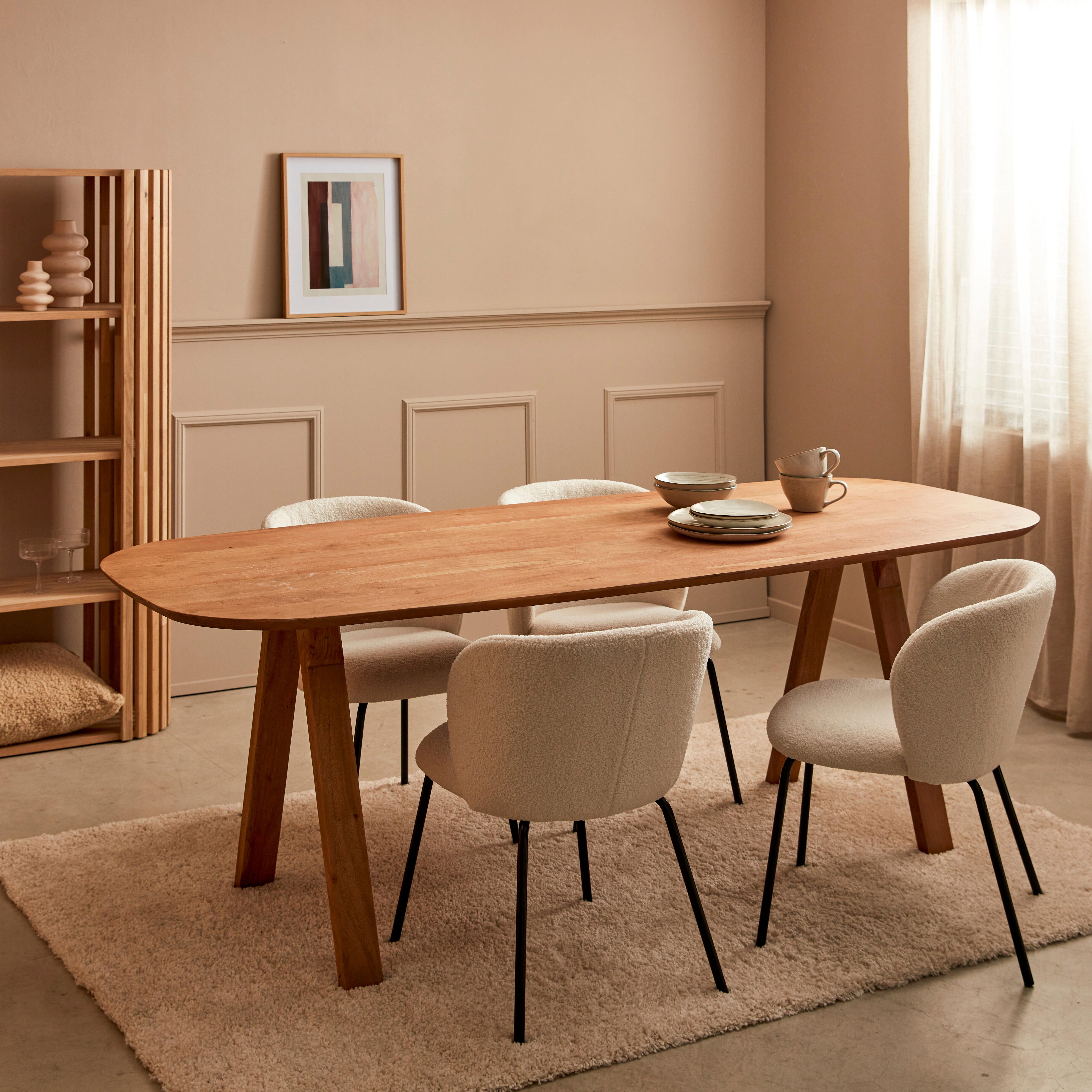 ACACIA & TATE Eetkamerset V-potenEetkamerset 4 stoelen
