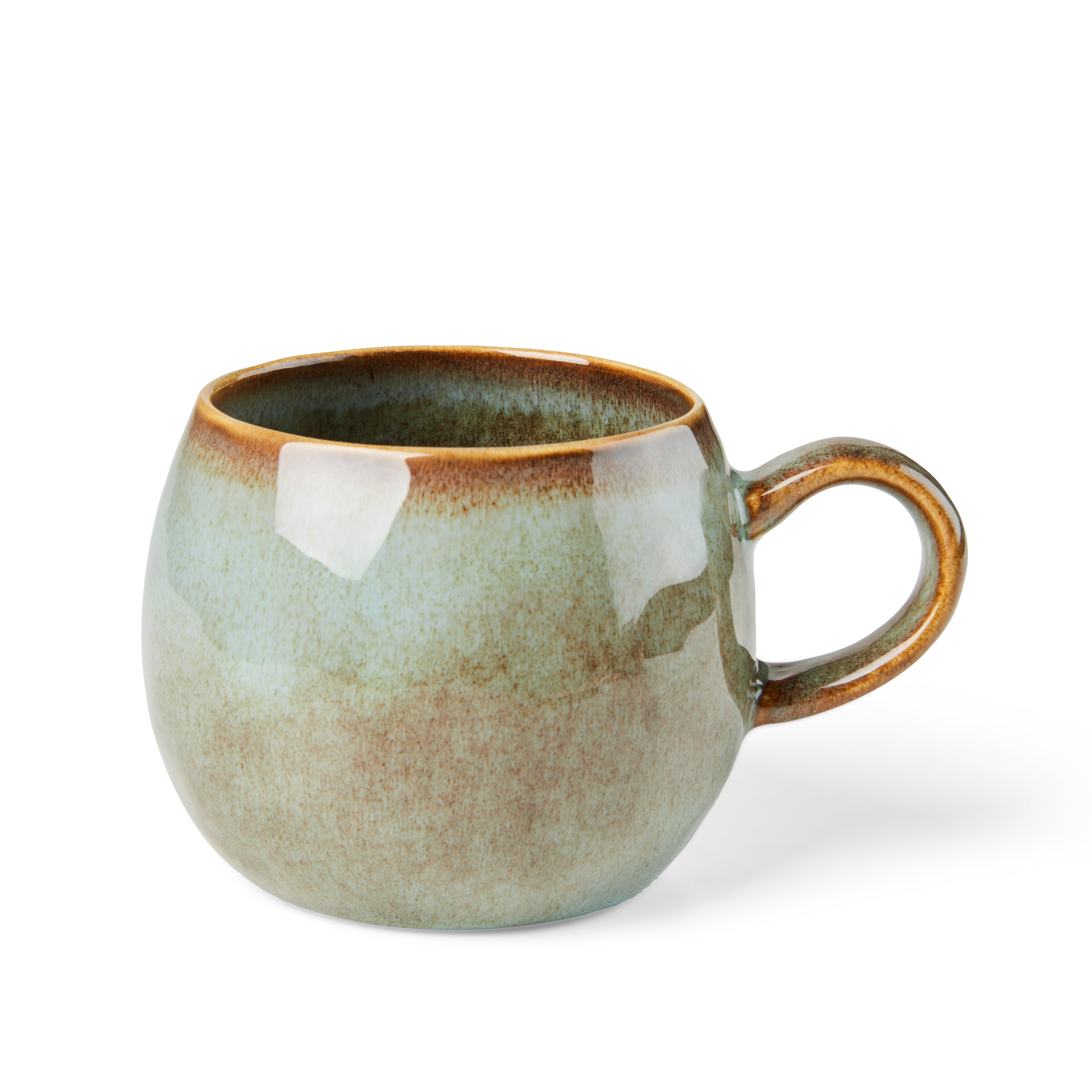 COZY GREEN Mok 48 CL groen - set van 4 H 11 cm - Ø 8,5 cm - CASA