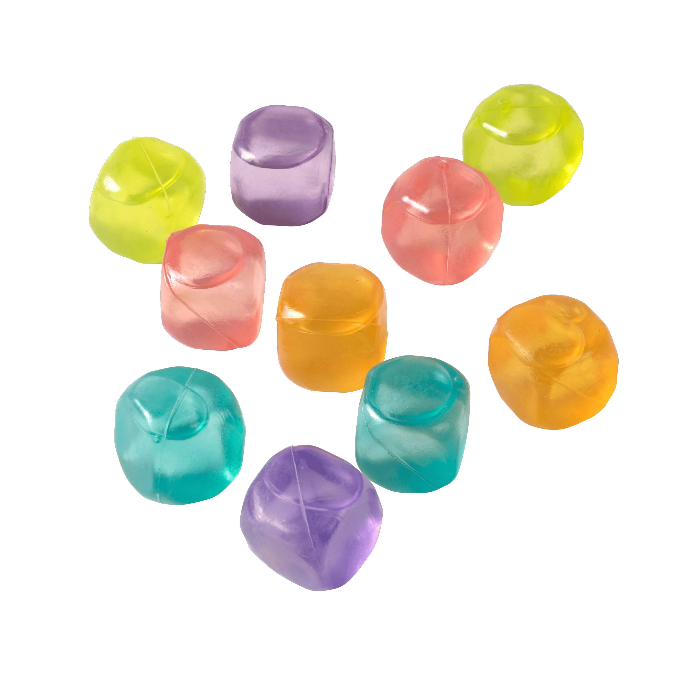 COCKTAIL IJsblokjes set van 10 mix van kleuren diverse kleurenB 2,5 x L 2,5 cm