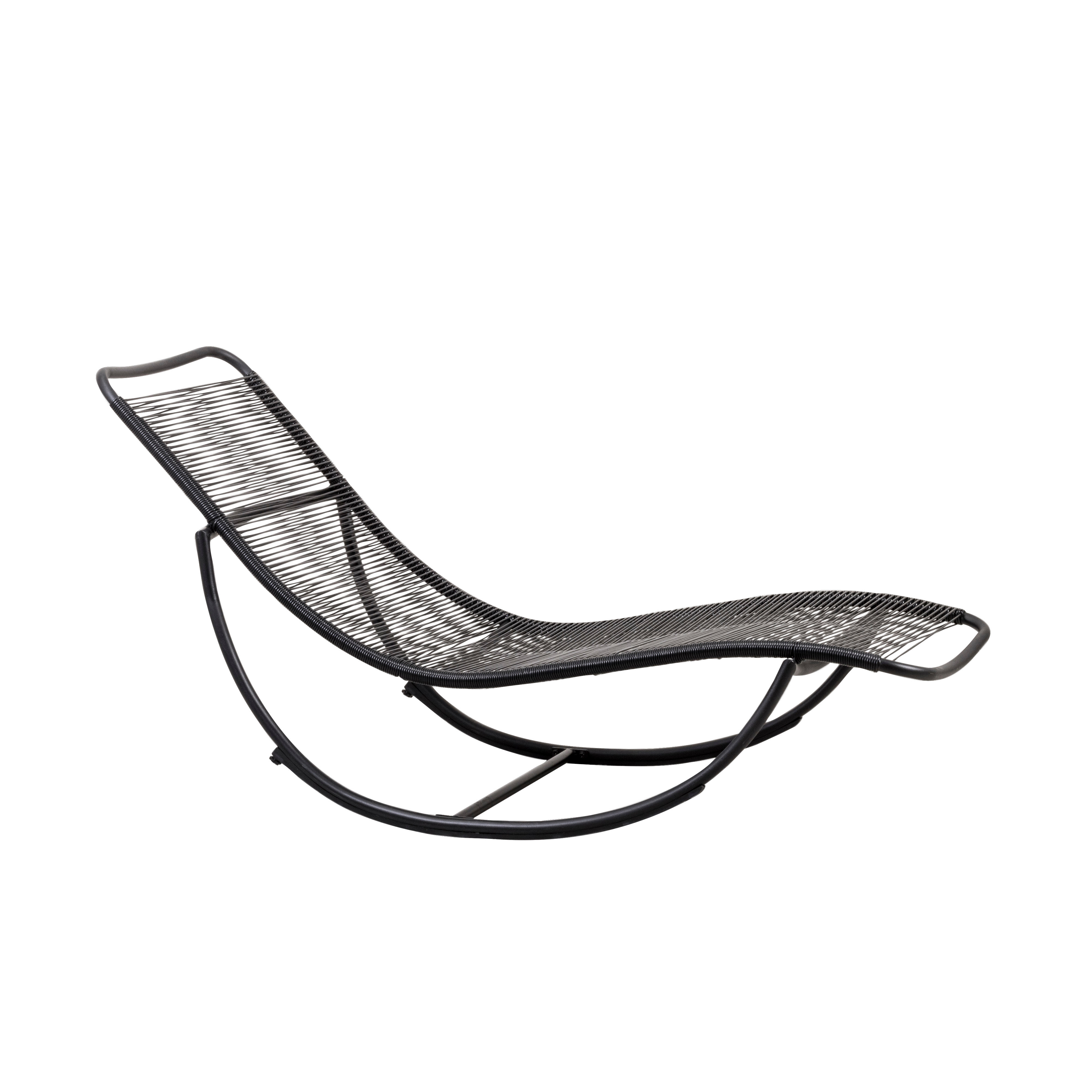 ACAPULCO Schommel ligbed zwartH 70,5 x B 62 x L 155 cm