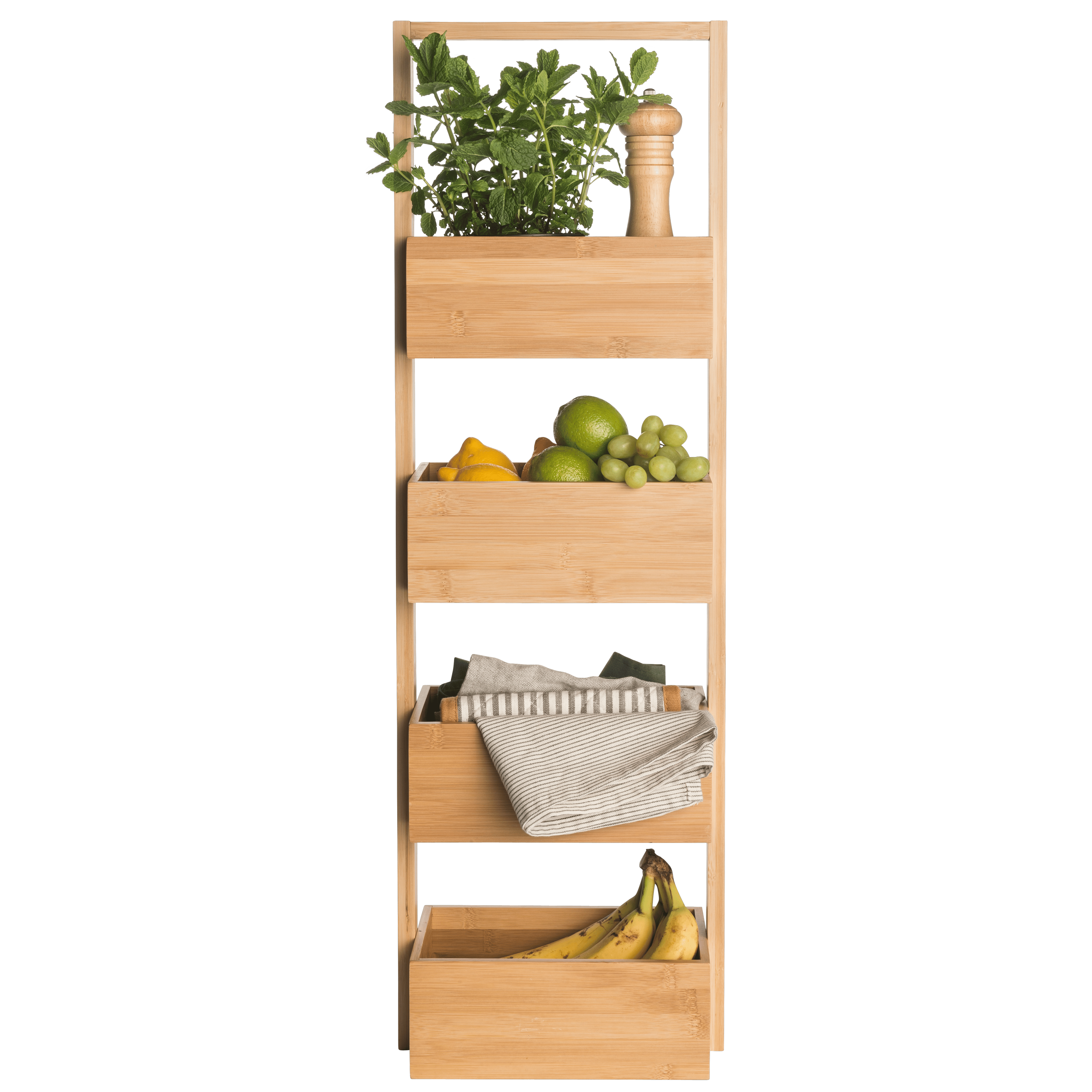 BAMBOO Opbergrek XL naturelH 88 x B 28 x D 15 cm