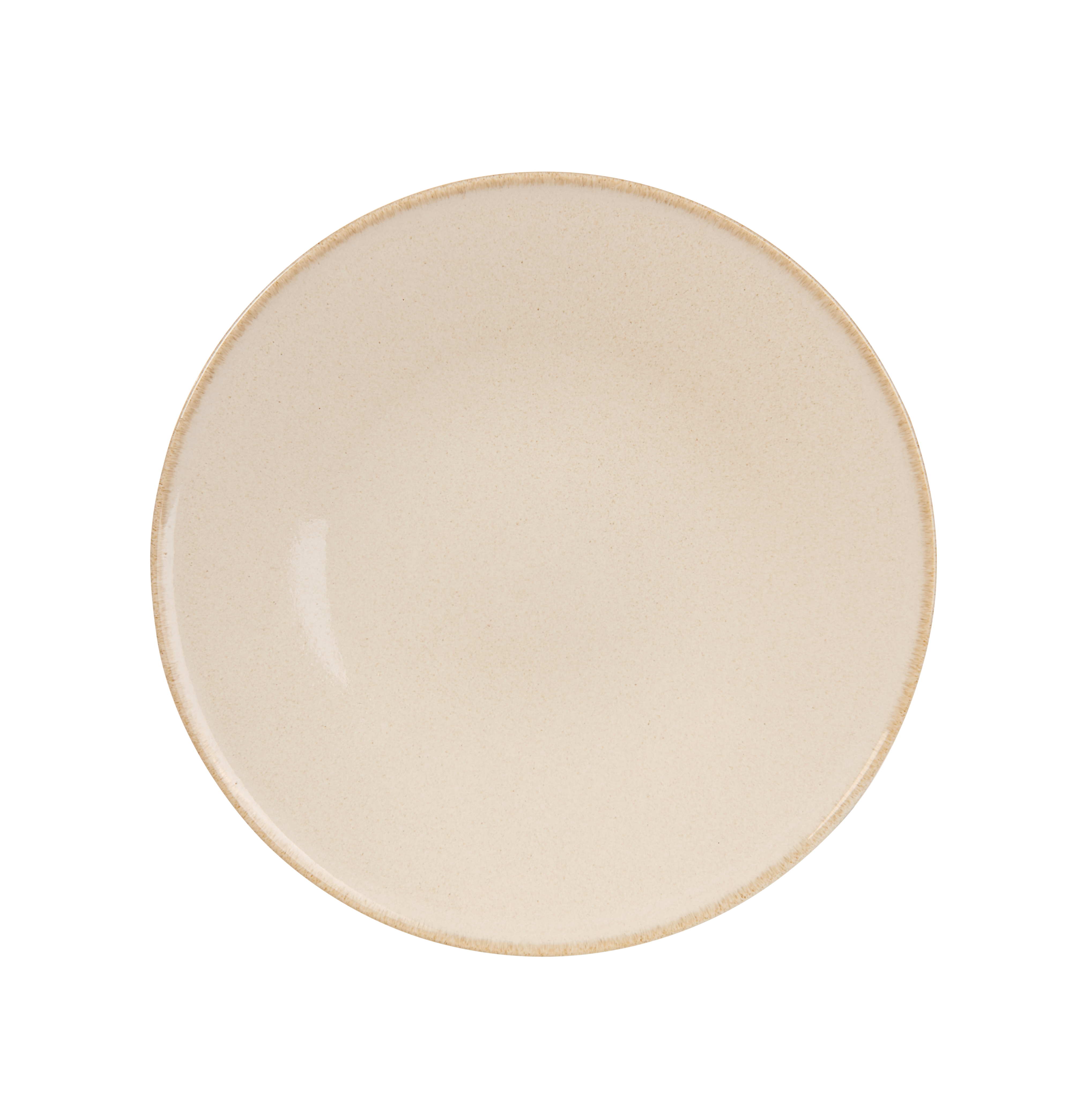 TOKO SAND Bord beige - set van 4 Ø 22 cm