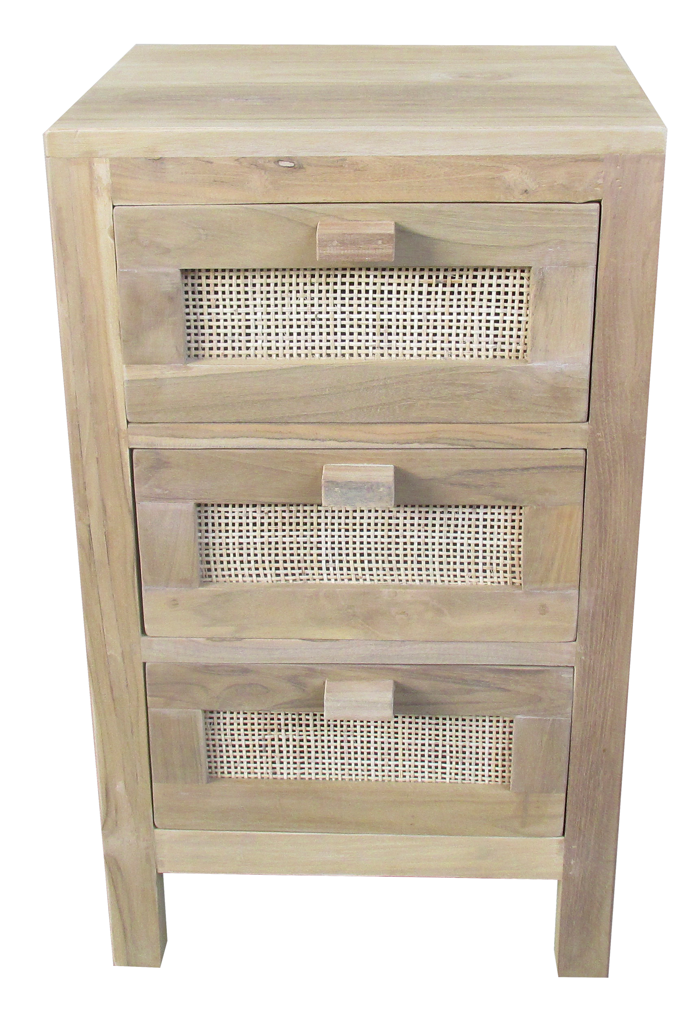 TECK 3-laden kast naturelH 68 x B 33 x D 39 cm