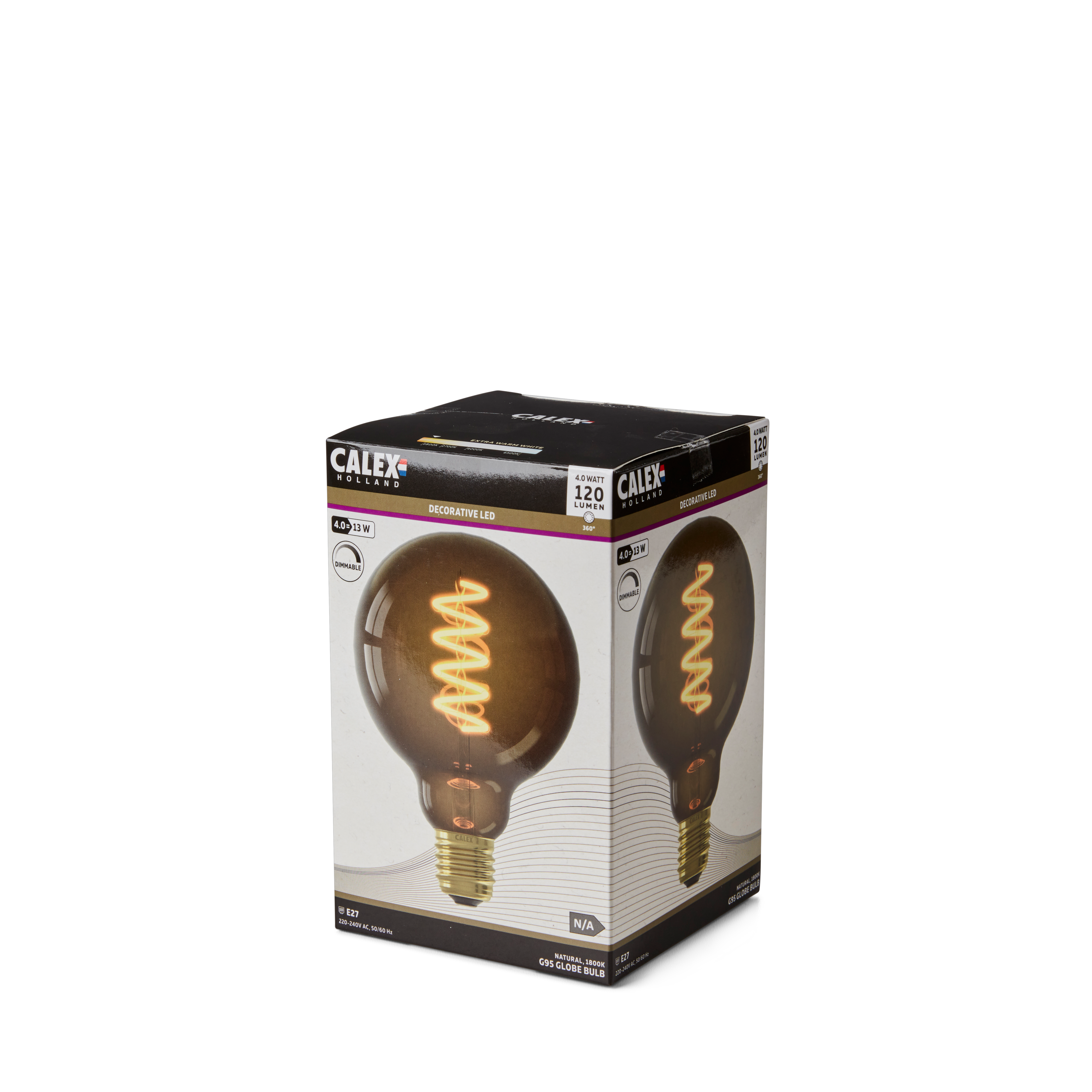 CALEX Filamentlamp E27 bruinØ 9,5 cm