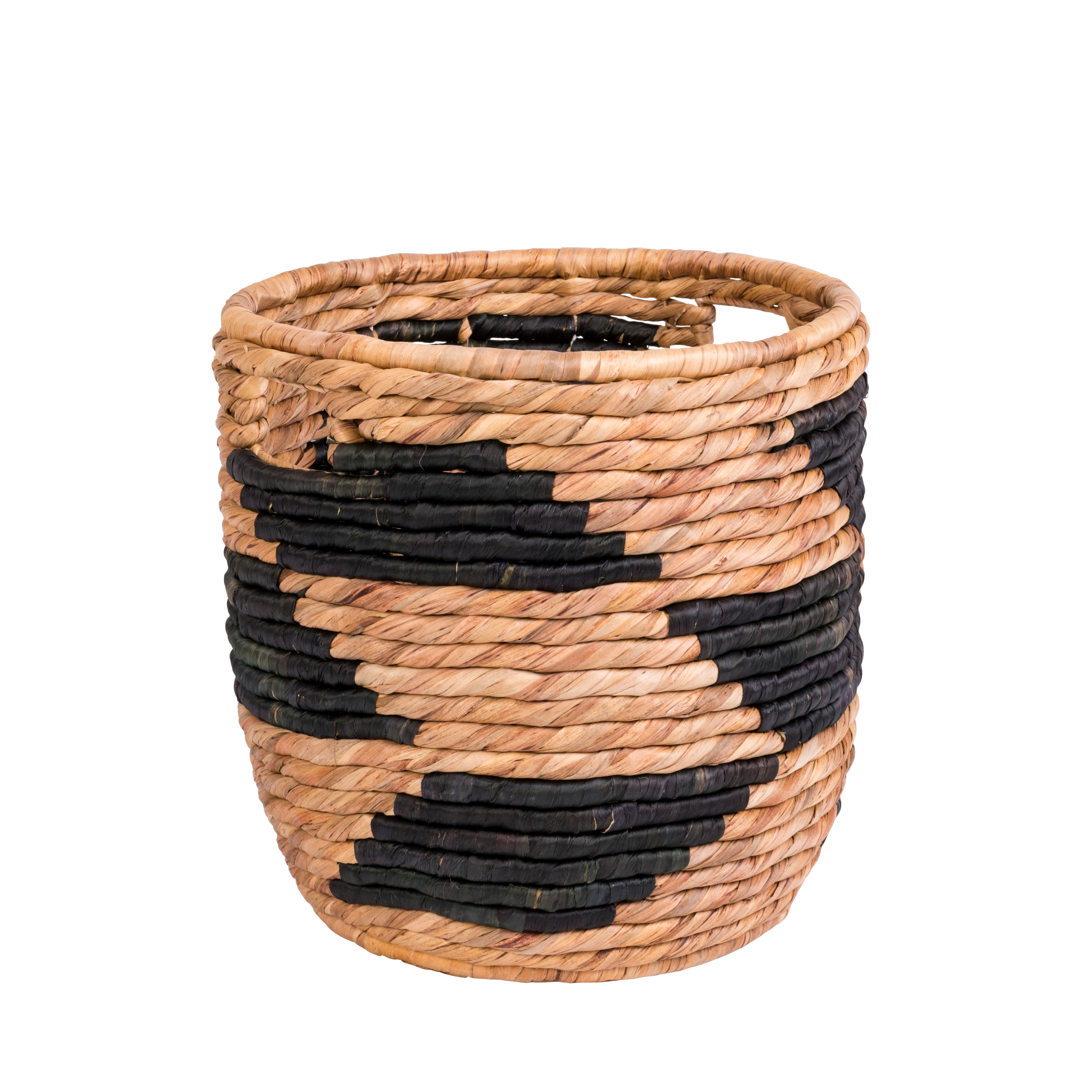 GUATEMALA Mand zwart, naturelH 34 cm - Ø 33 cm - CASA