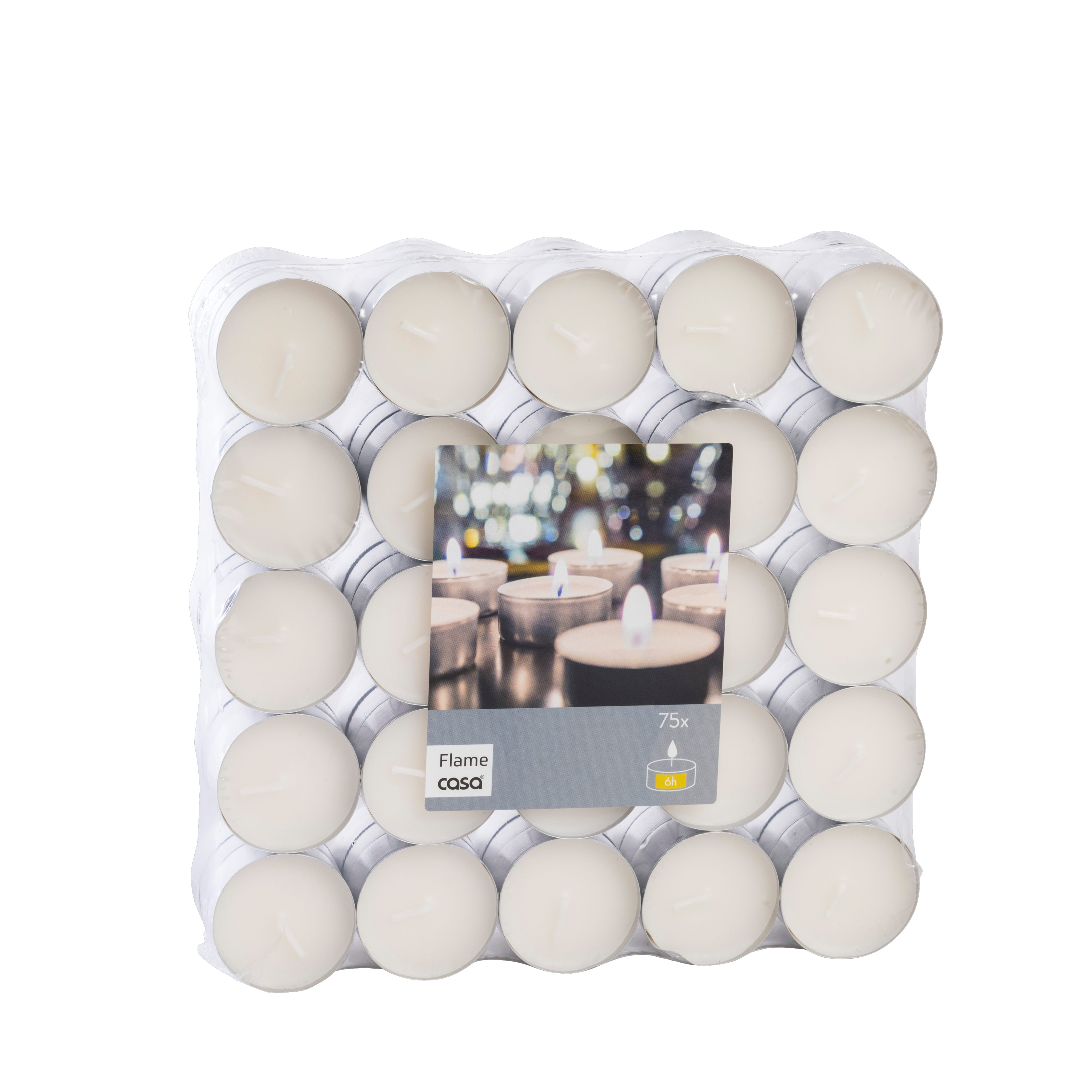 FLAME Theelichten set van 75 wit