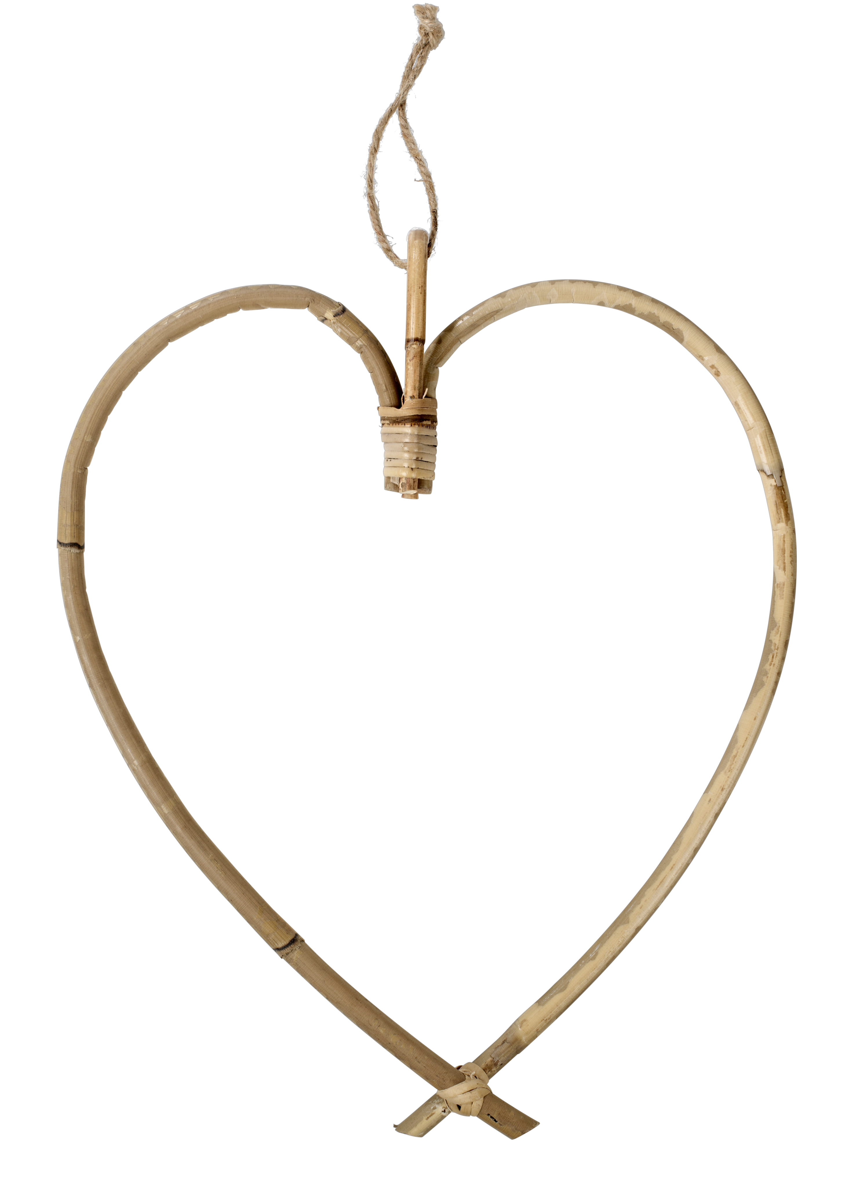 HEART Hangdecoratie naturelH 33 x B 29 cm