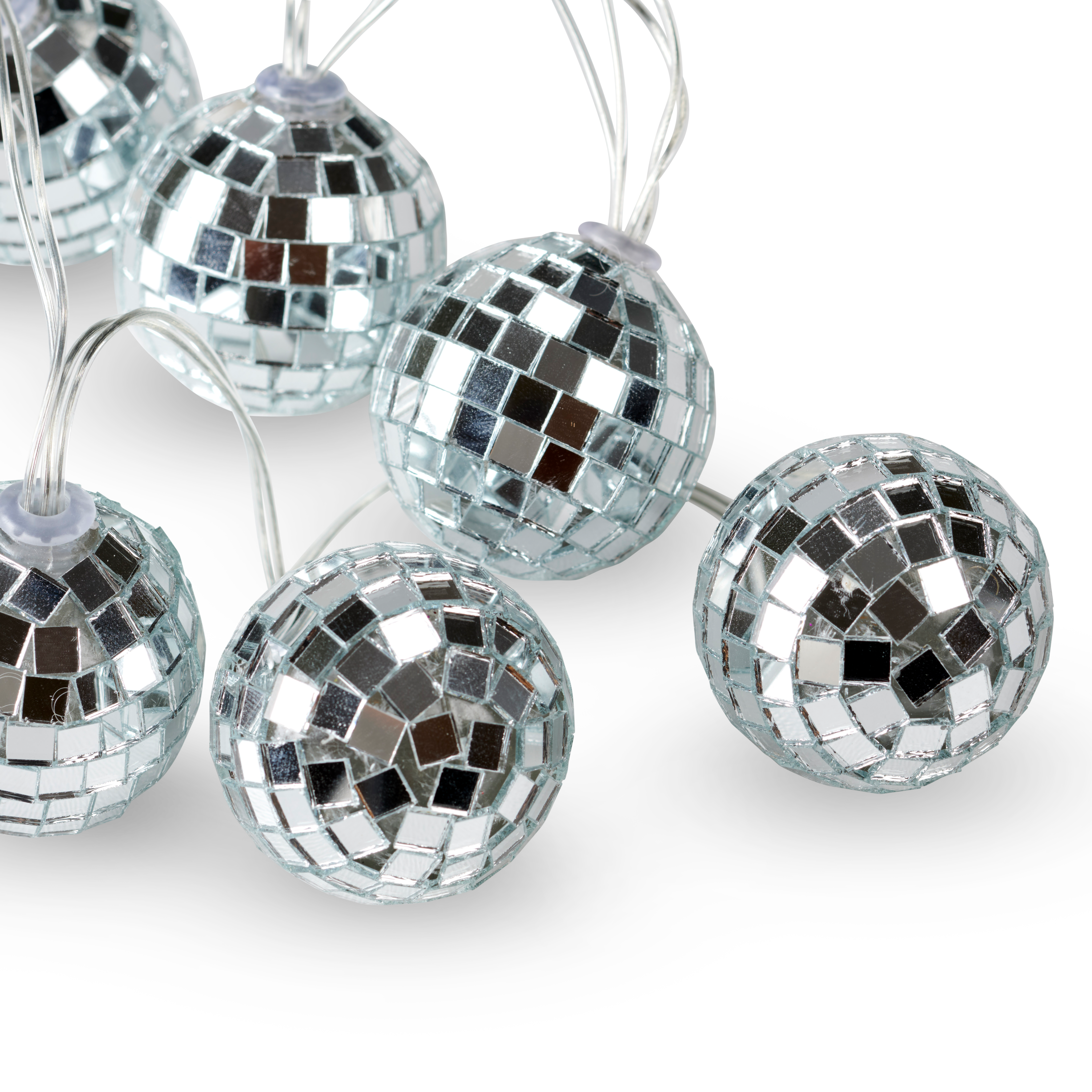 DISCOBALLS Lichtsnoer zilver