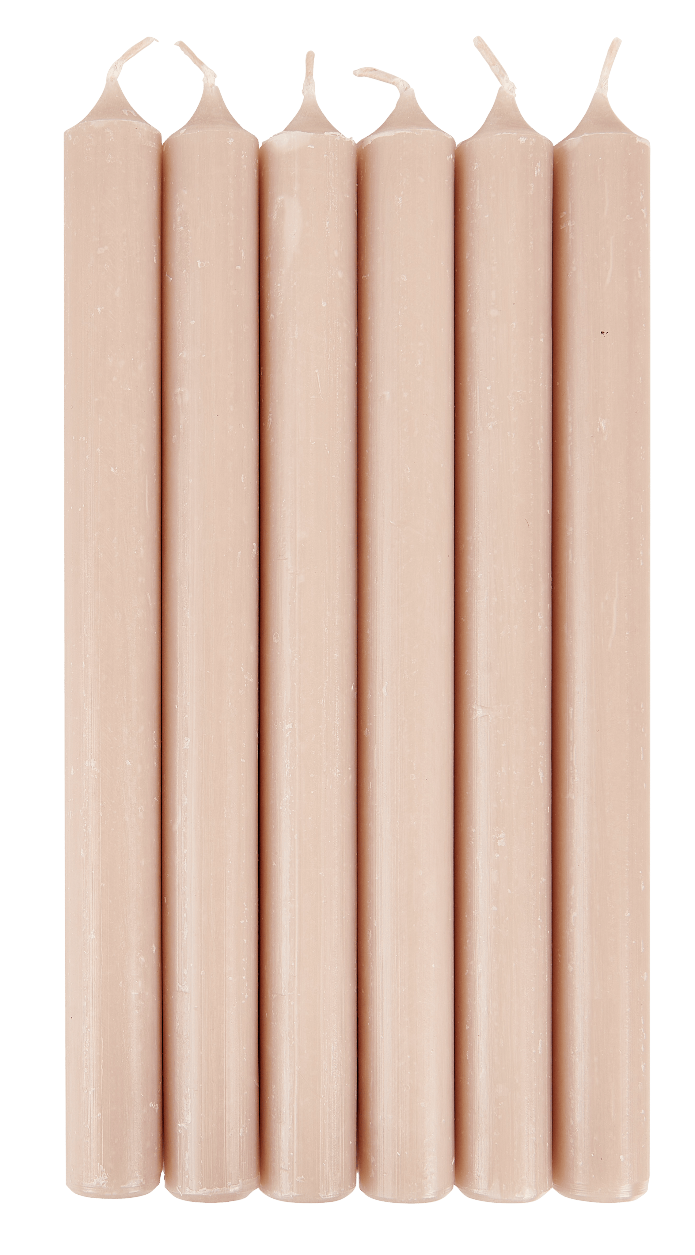FINA Kaarsen set van 6 beigeH 25 cm - Ø 2,2 cm