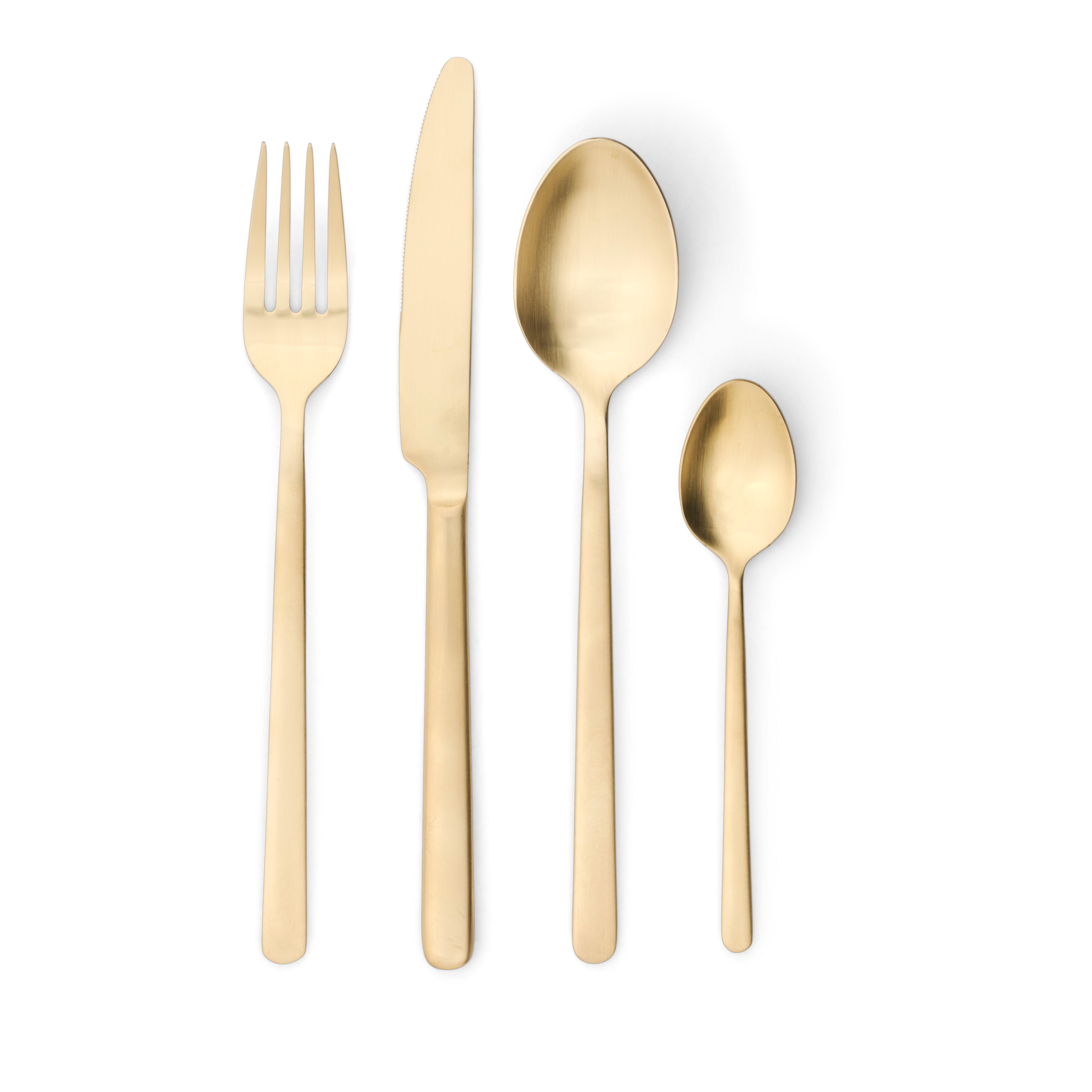 OLIVIA Koffielepel set van 6 goudL 14,2 cm