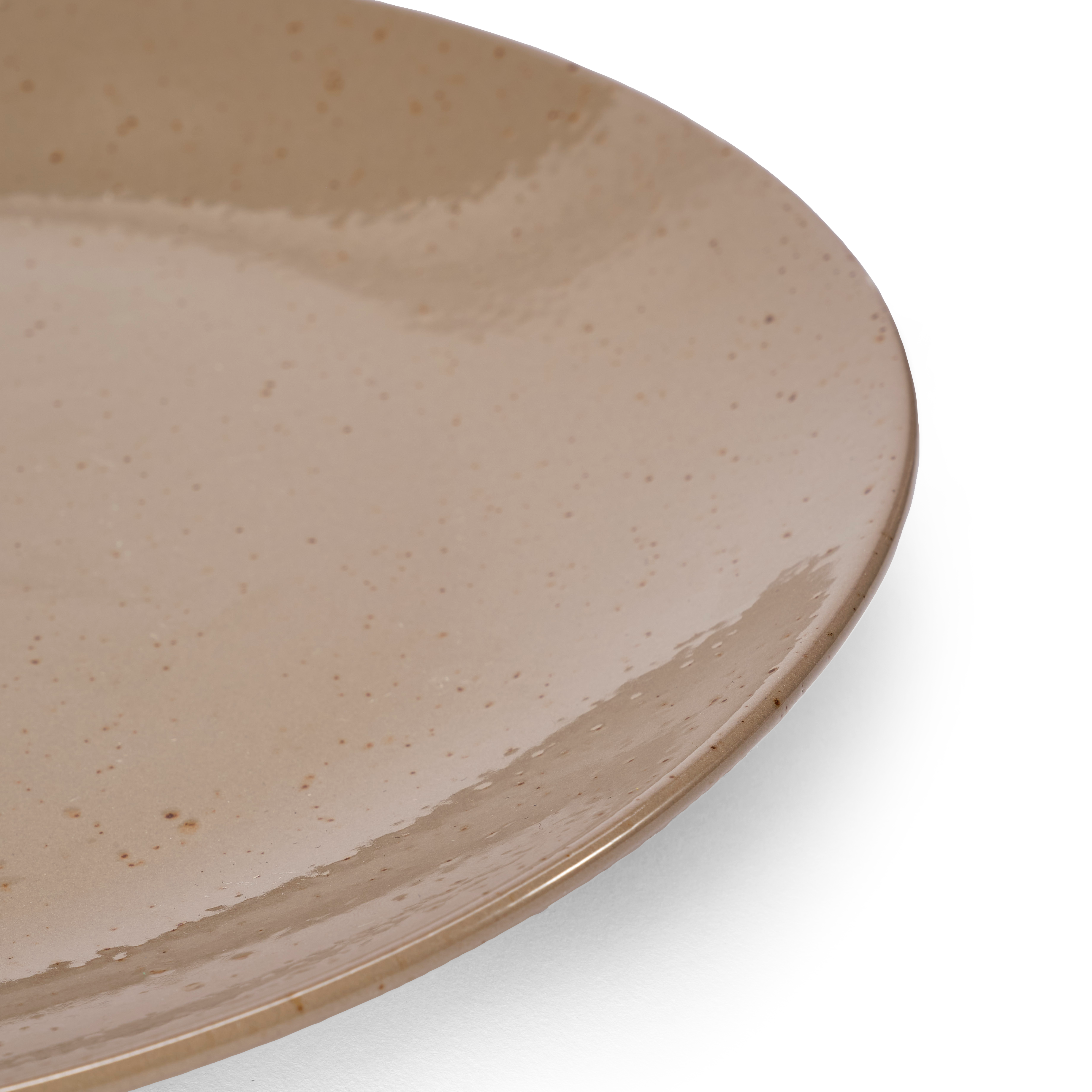 TERRA Bord taupe - set van 4 Ø 27 cm