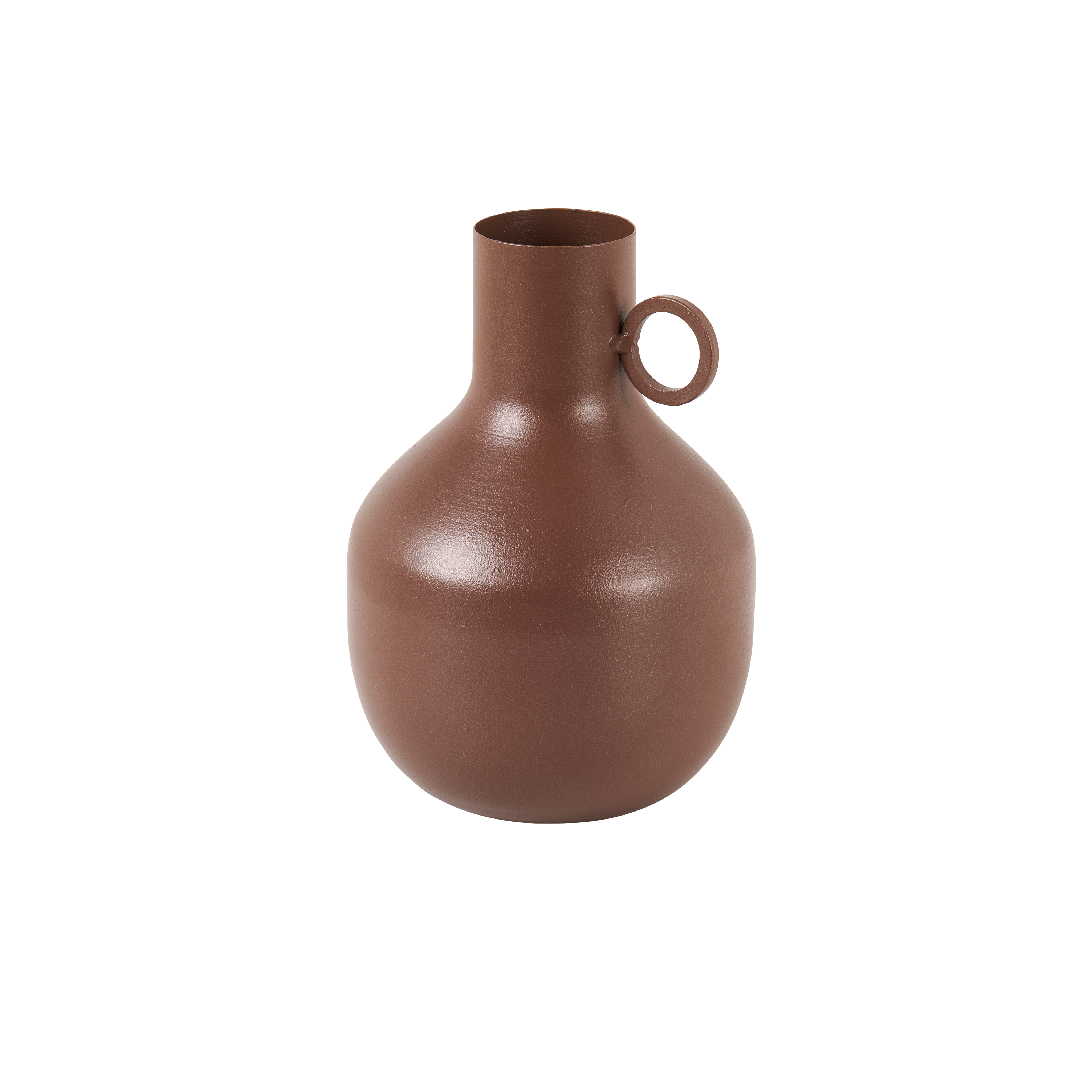 RONDO Vaas donkerbruinH 15 cm - Ø 11 cm