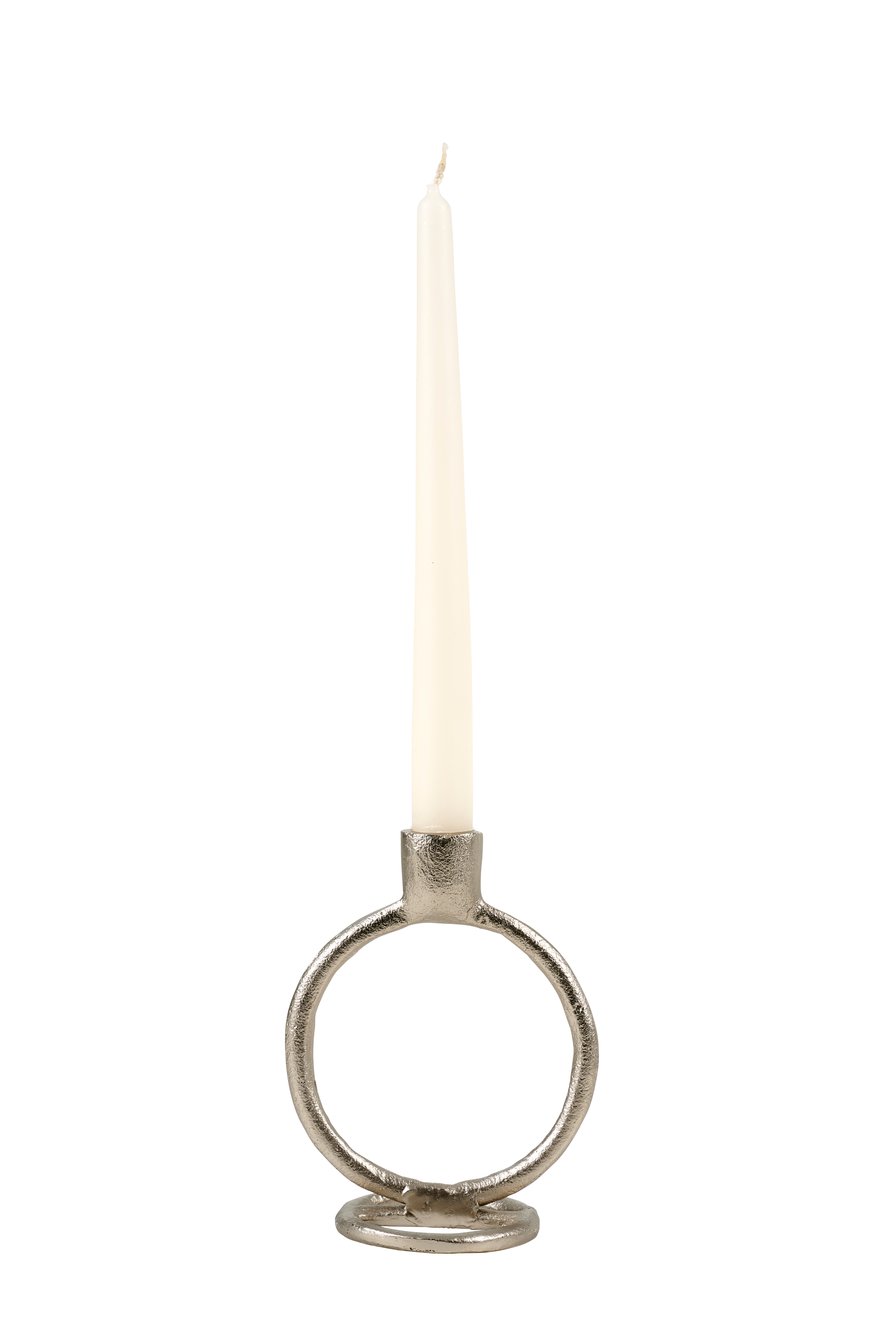 RINGS Kandelaar zilverH 14 x B 11 cm - Ø 7 cm