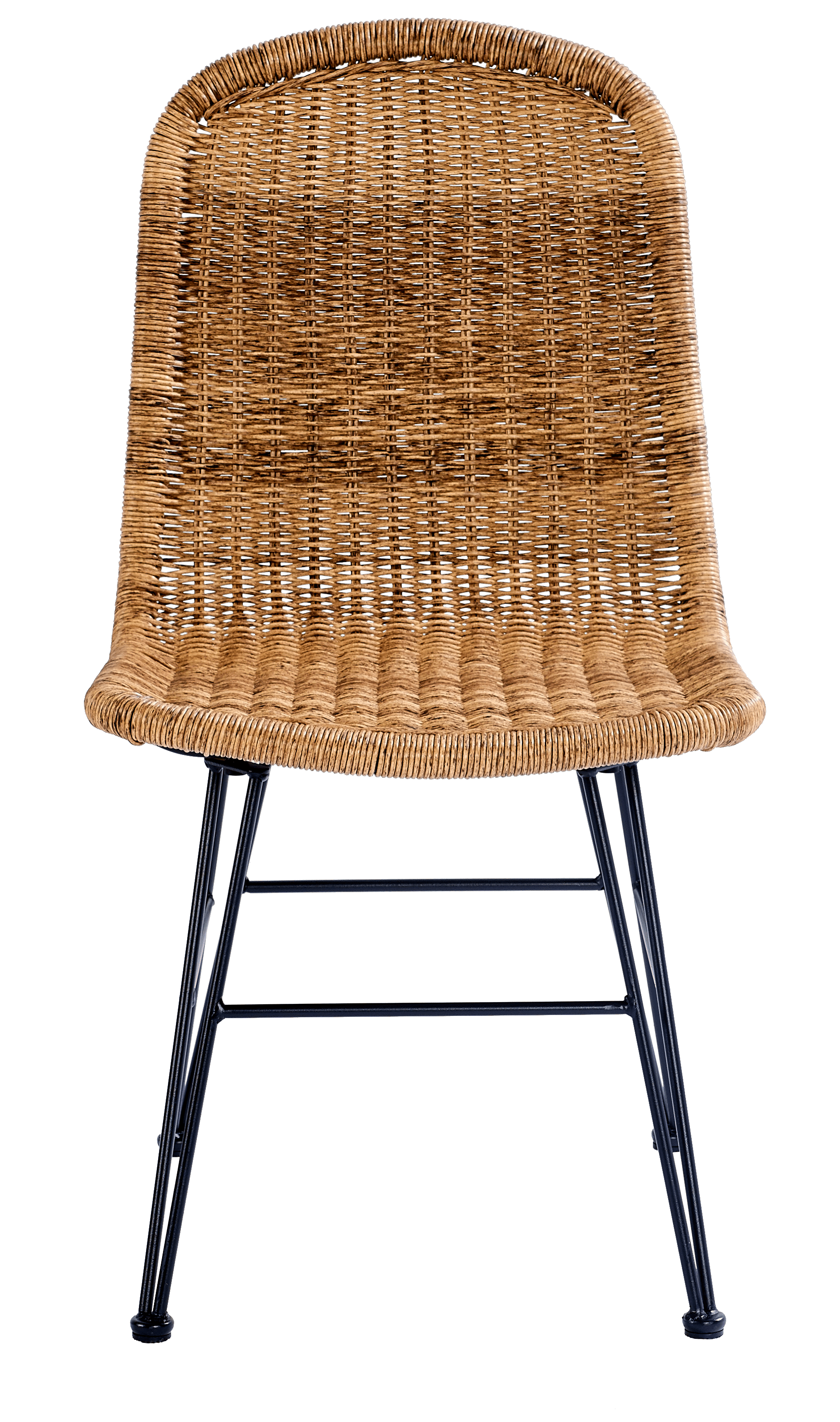 VIENNA Eetkamerstoel zwart, naturelH 85 x B 46,5 x D 60 cm