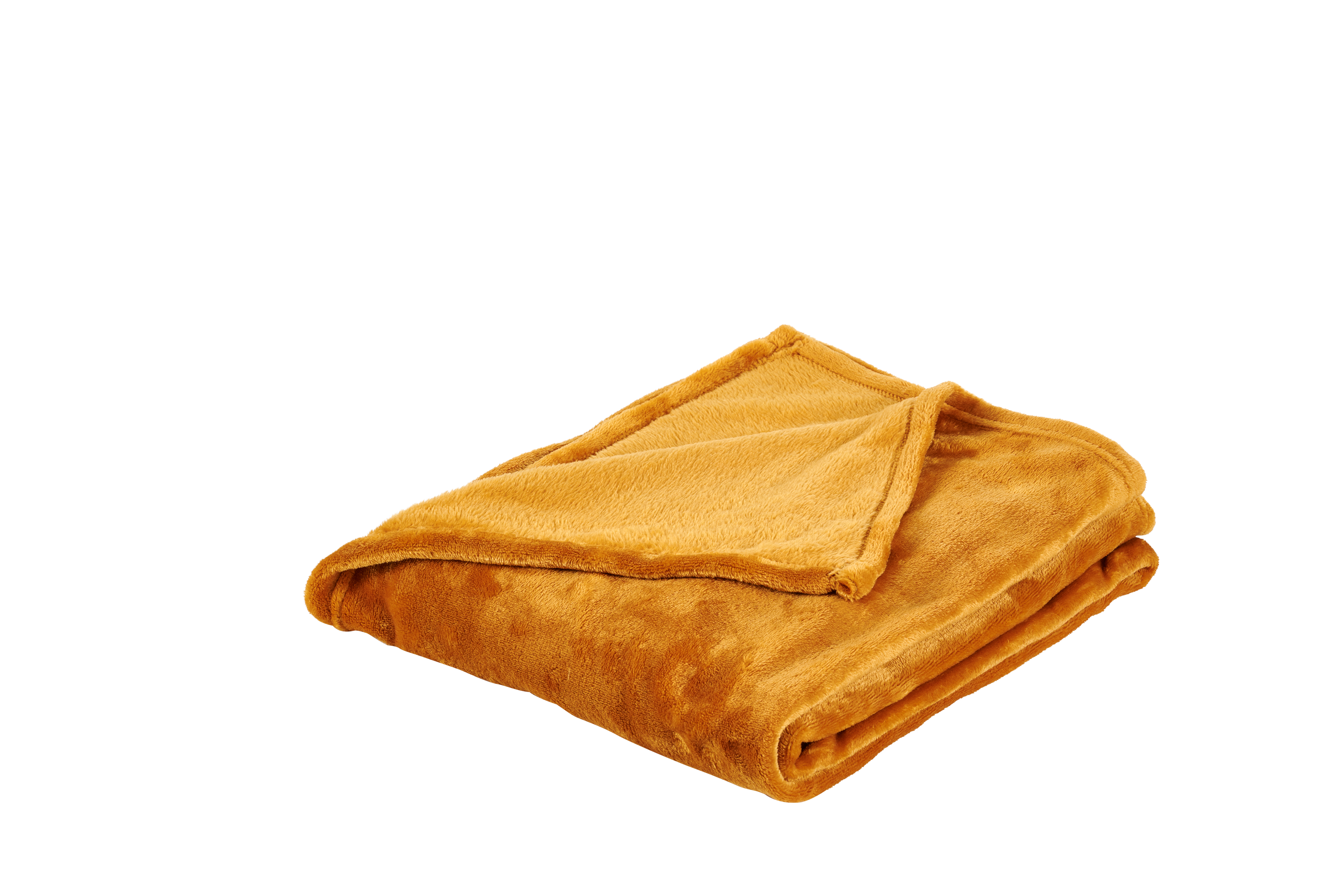 FLANELLA Plaid donkergeelB 130 x L 160 cm