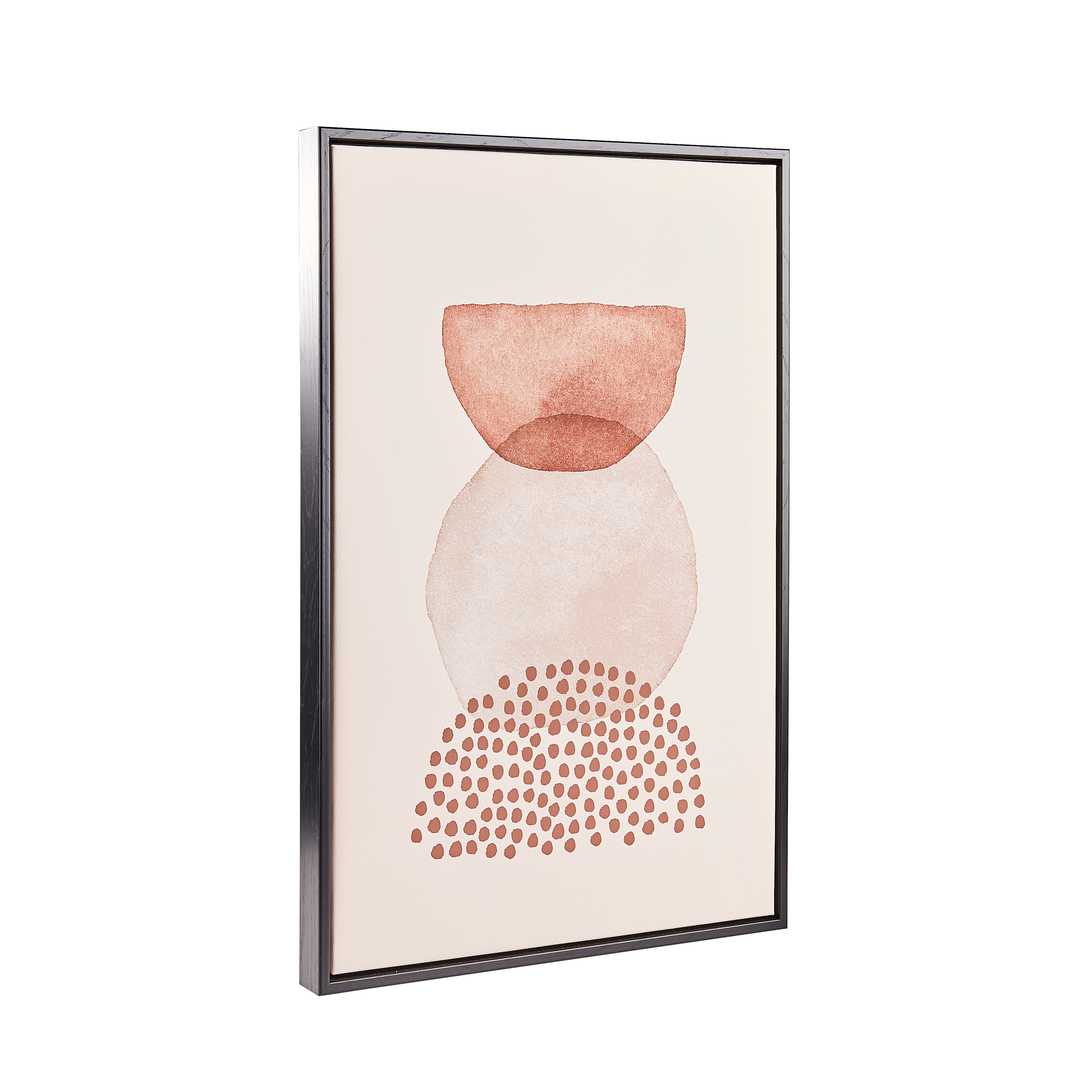 ABSTRACT Wanddecoratie zwart, wit, bruinH 60 x B 40 x D 3,5 cm
