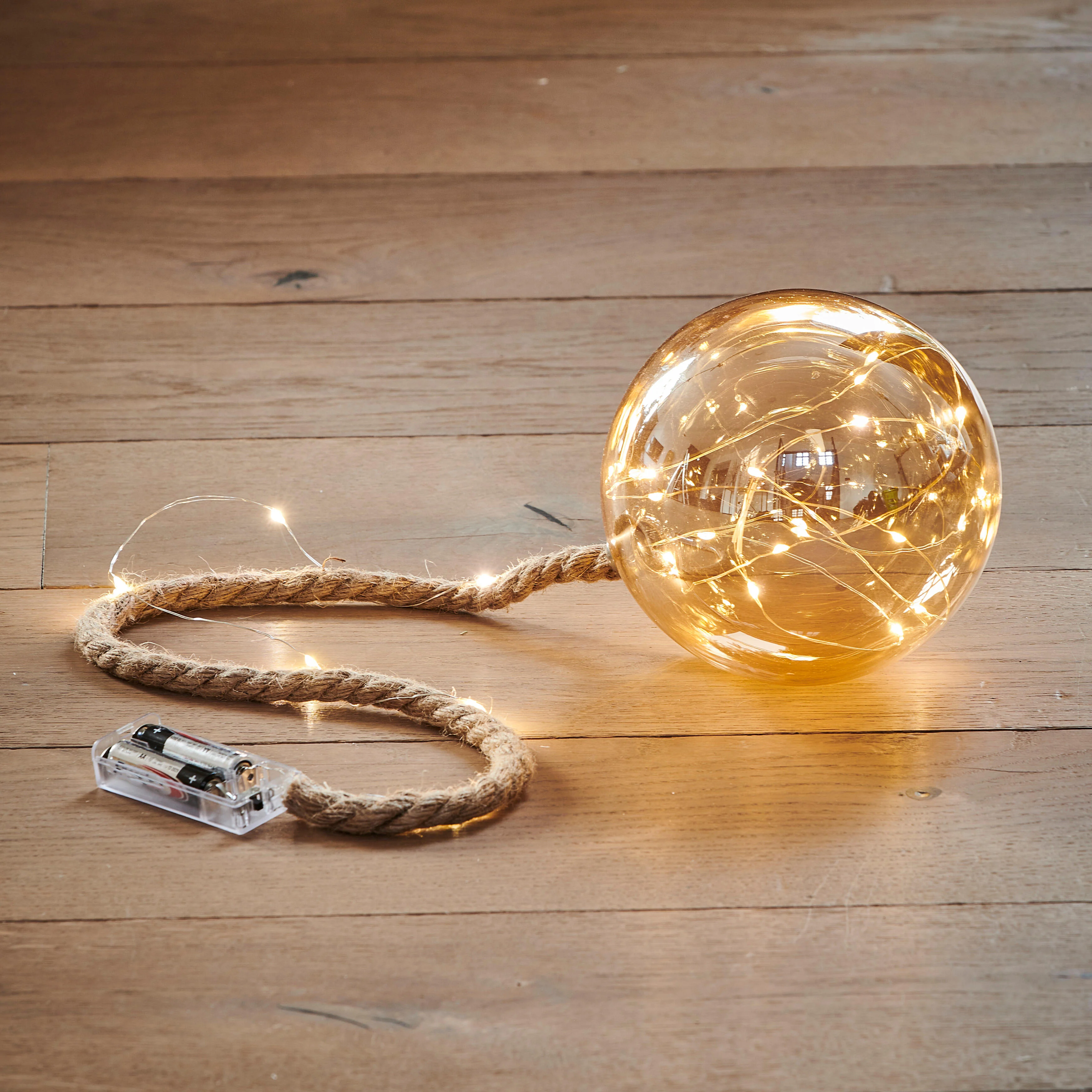 BLOXEM Deco bal met 21 leds goudØ 15 cm