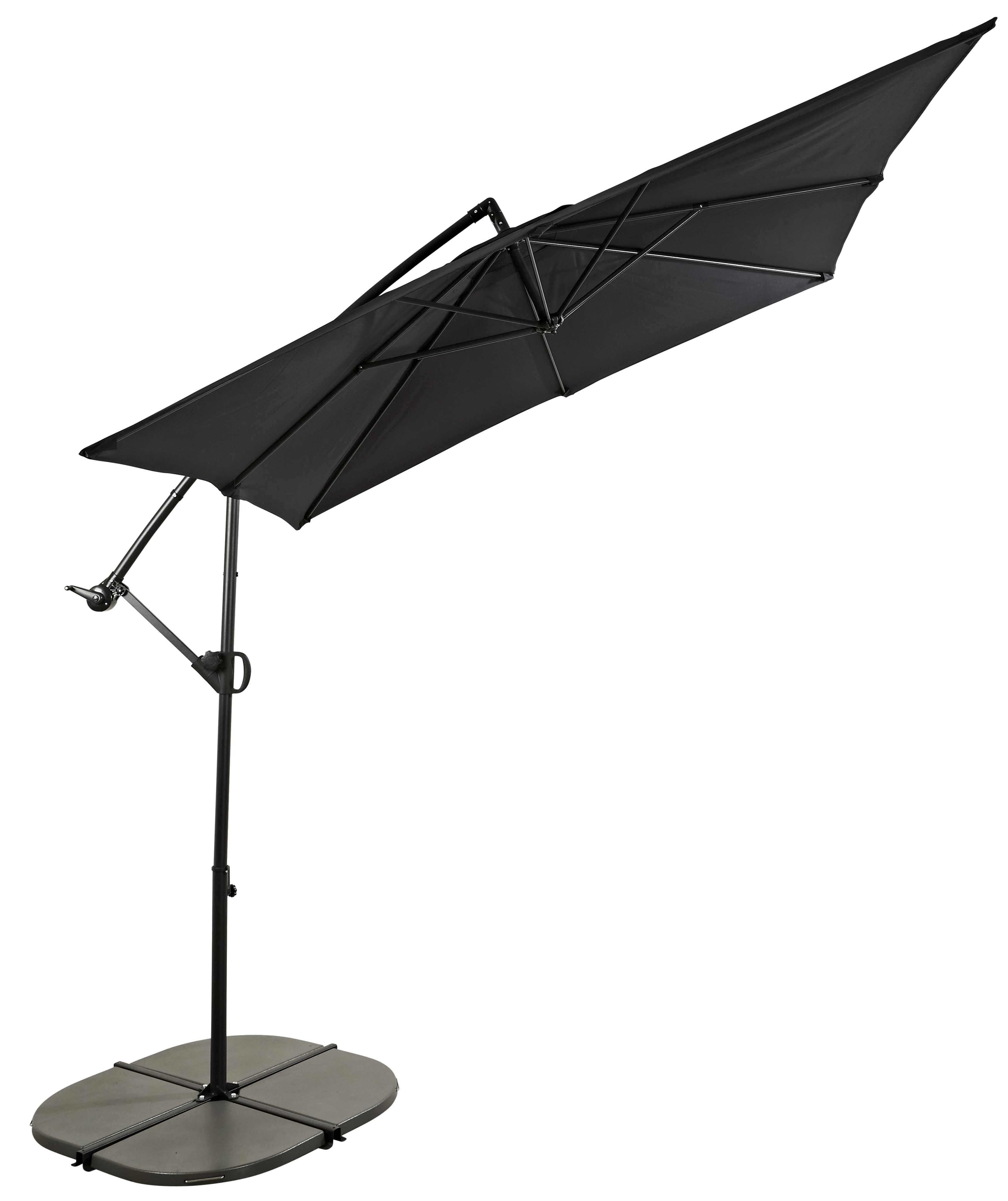 FIJI Hangparasol zonder parasolvoet zwartH 250 x B 250 cm - CASA