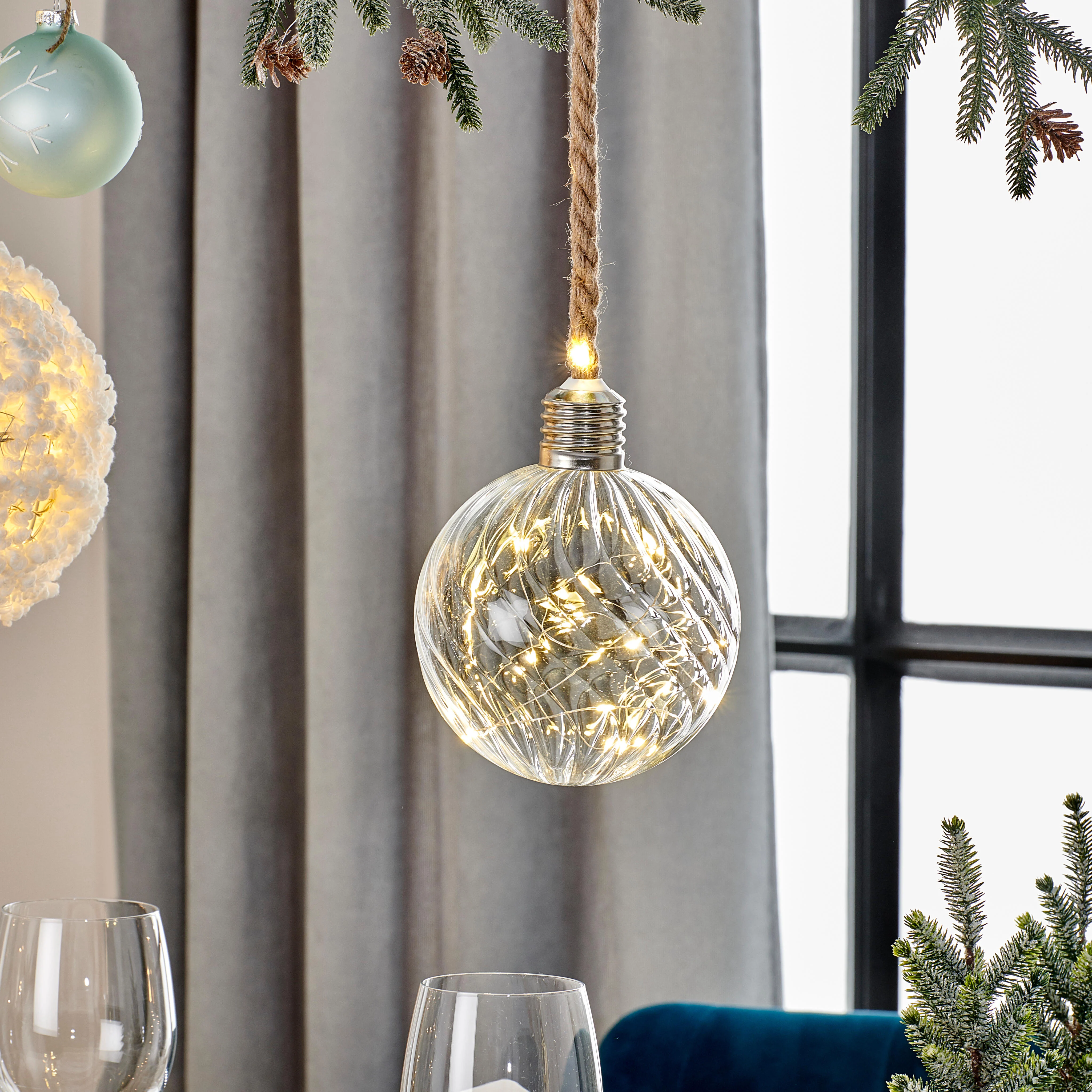BLOXEM Deco bal 20 leds transparantØ 15 cm