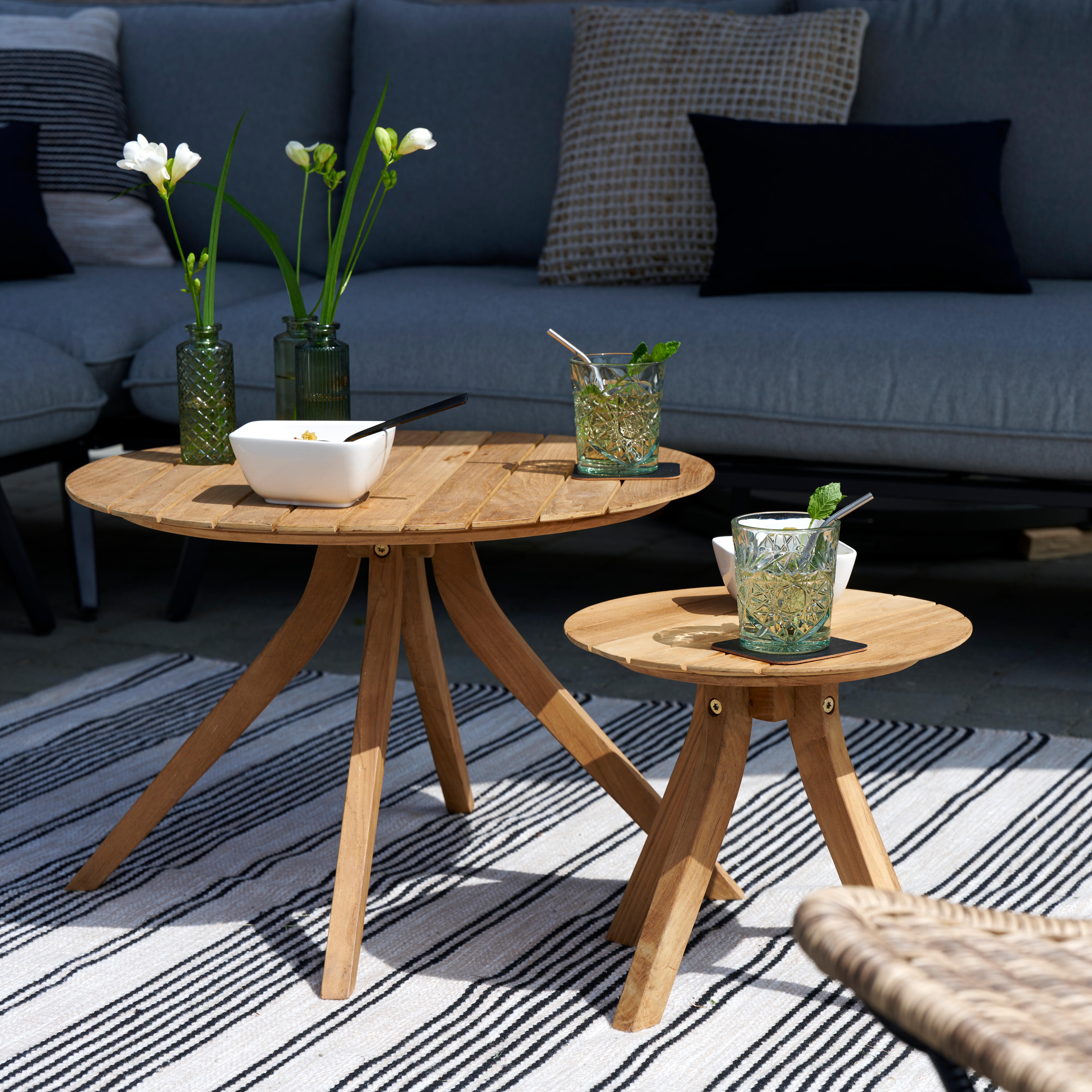 MARROW  Lounge tafel naturelH 32 cm - Ø 35 cm