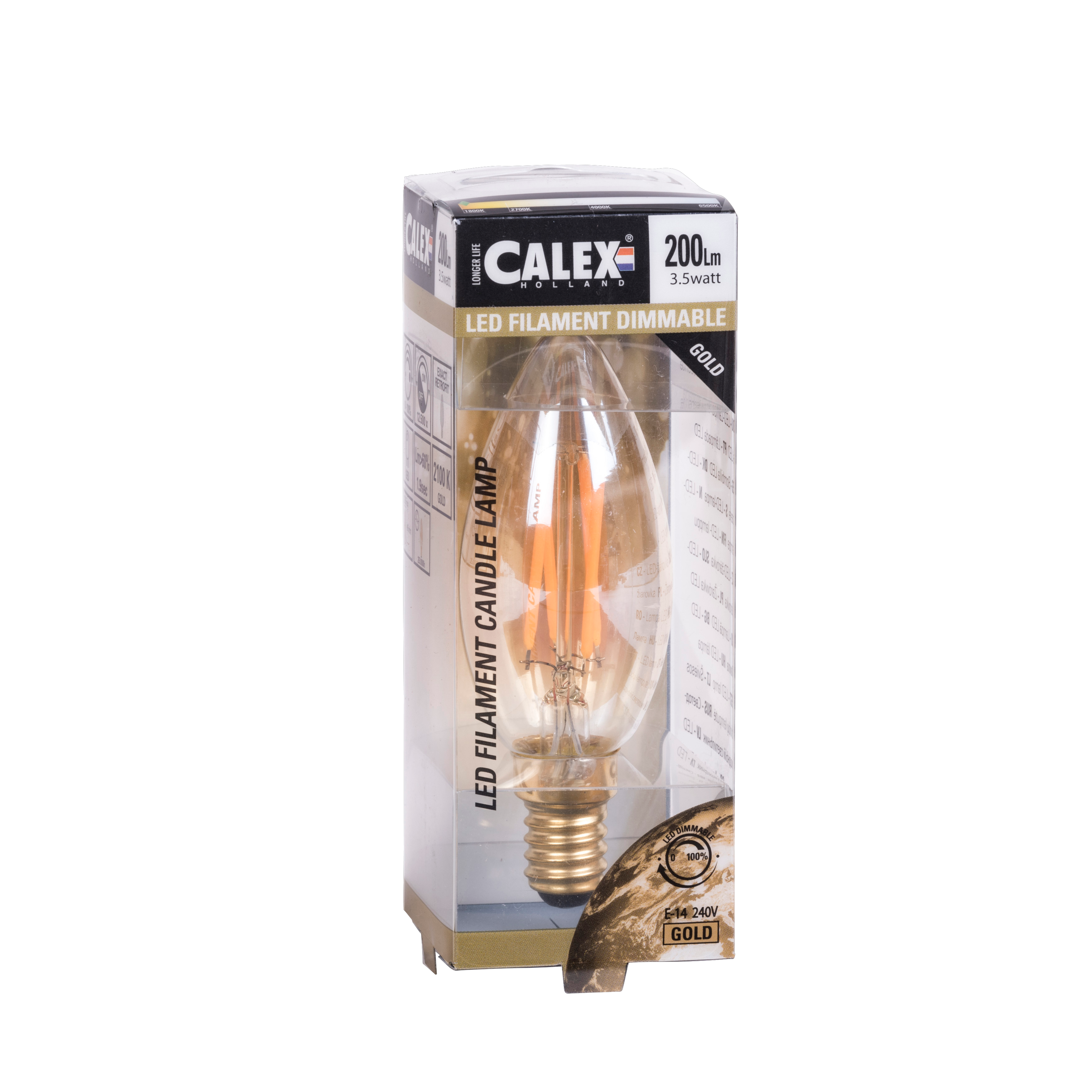 CALEX Kaarslamp 2100KL 9,8 cm - Ø 3,5 cm