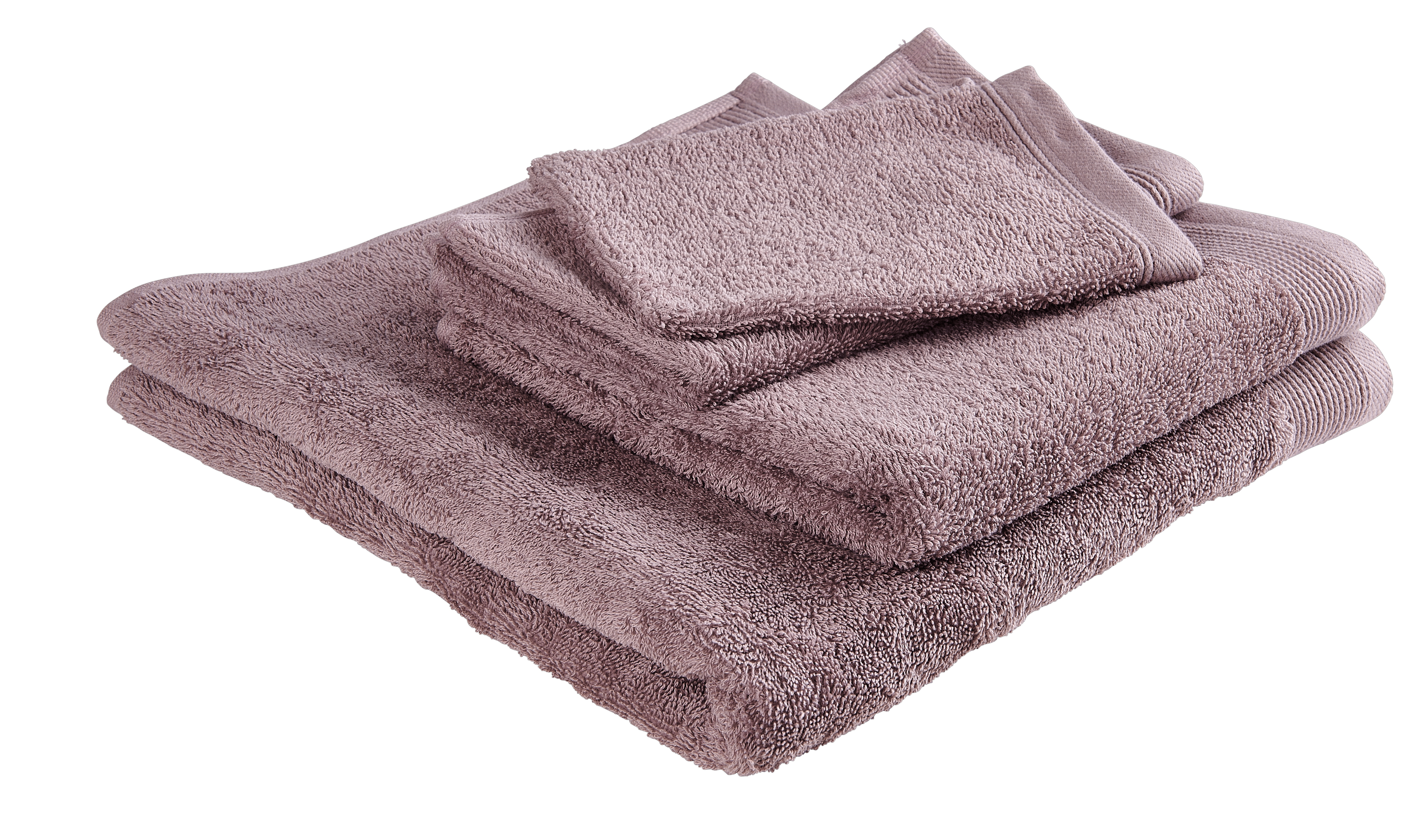 RECYCLE Washandjes set van 2 paarsB 16 x L 21 cm
