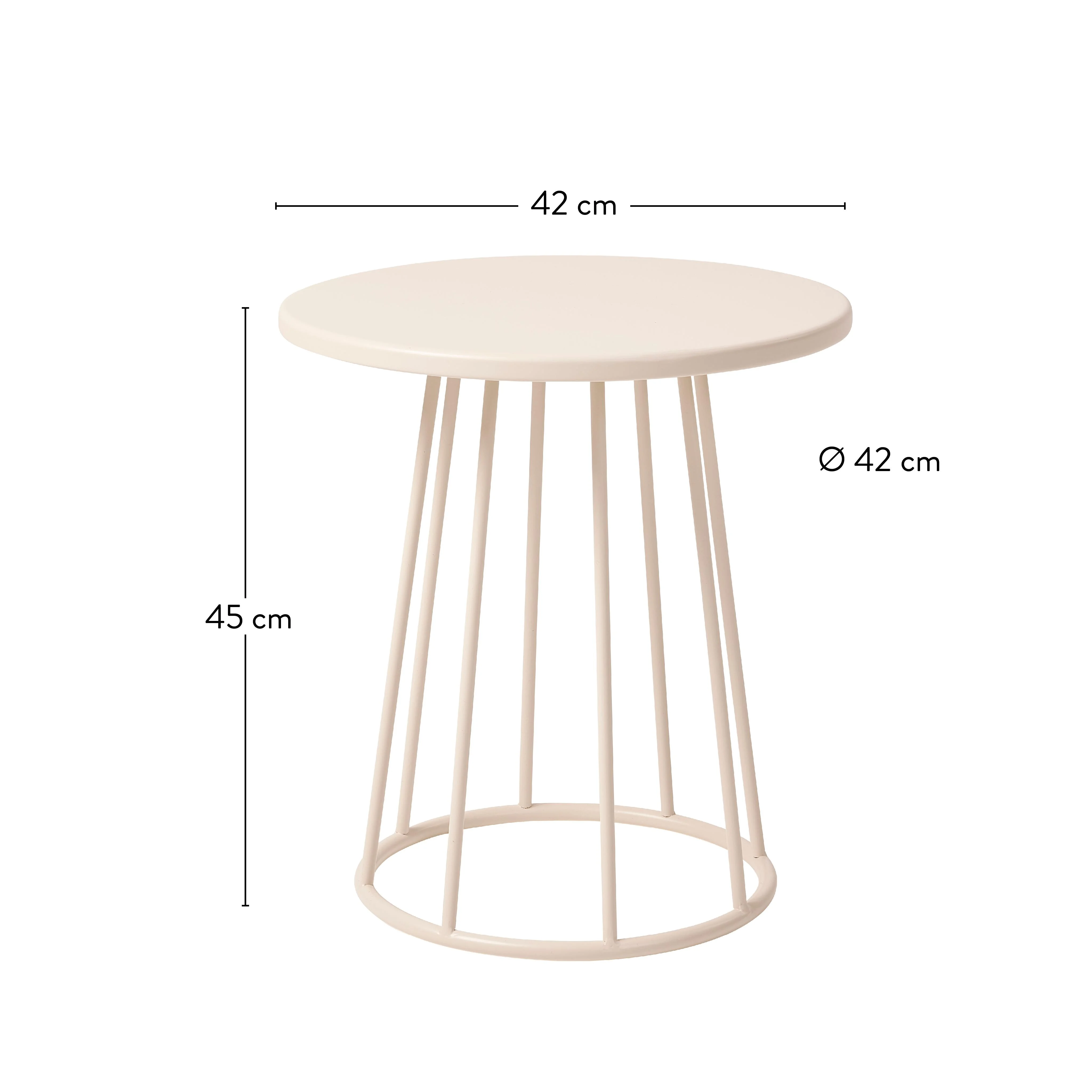 MILLER Bijzettafel zandH 45 cm - Ø 42 cm