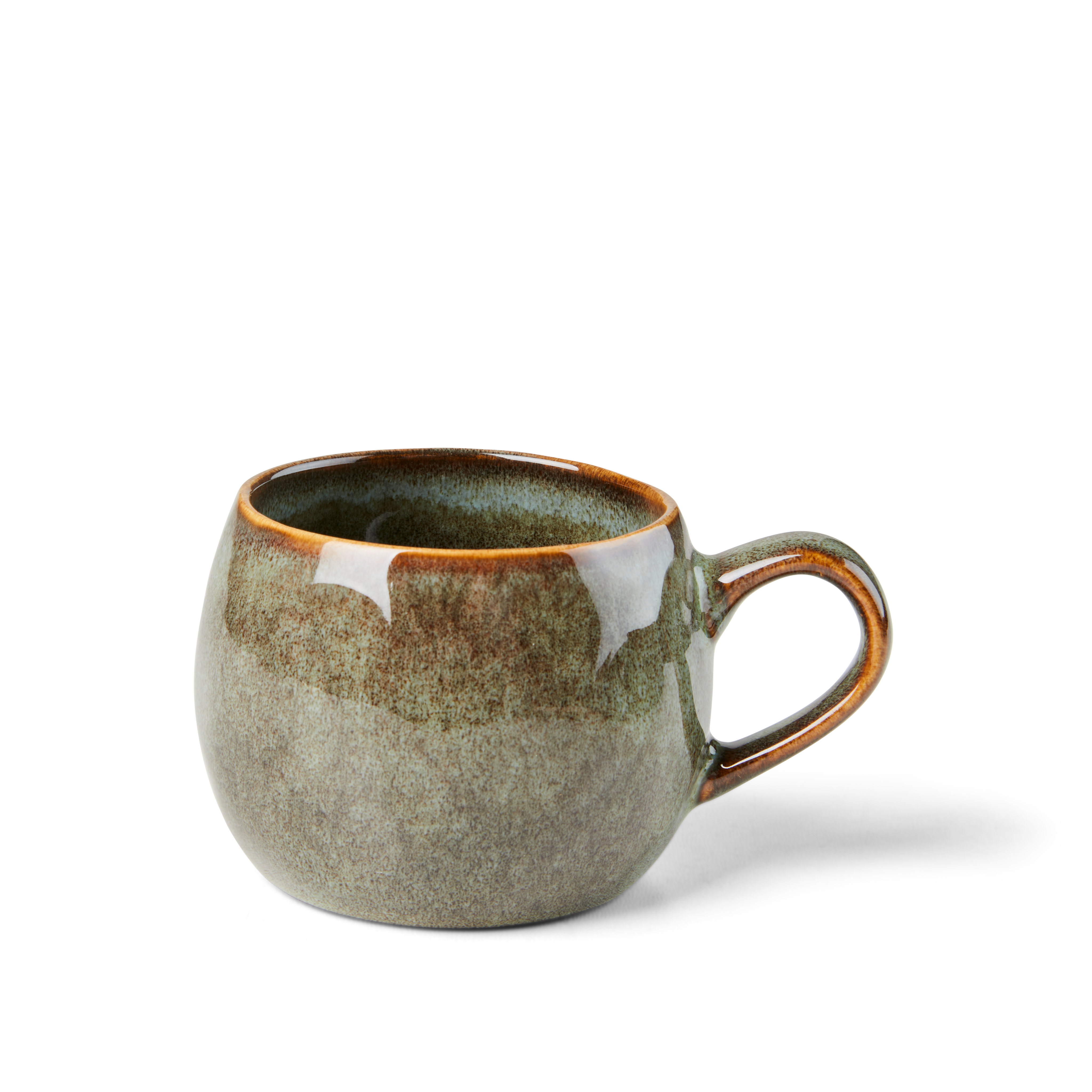 COZY GREEN Mok 27,5 CL groen - set van 4 H 6,8 cm - Ø 8 cm