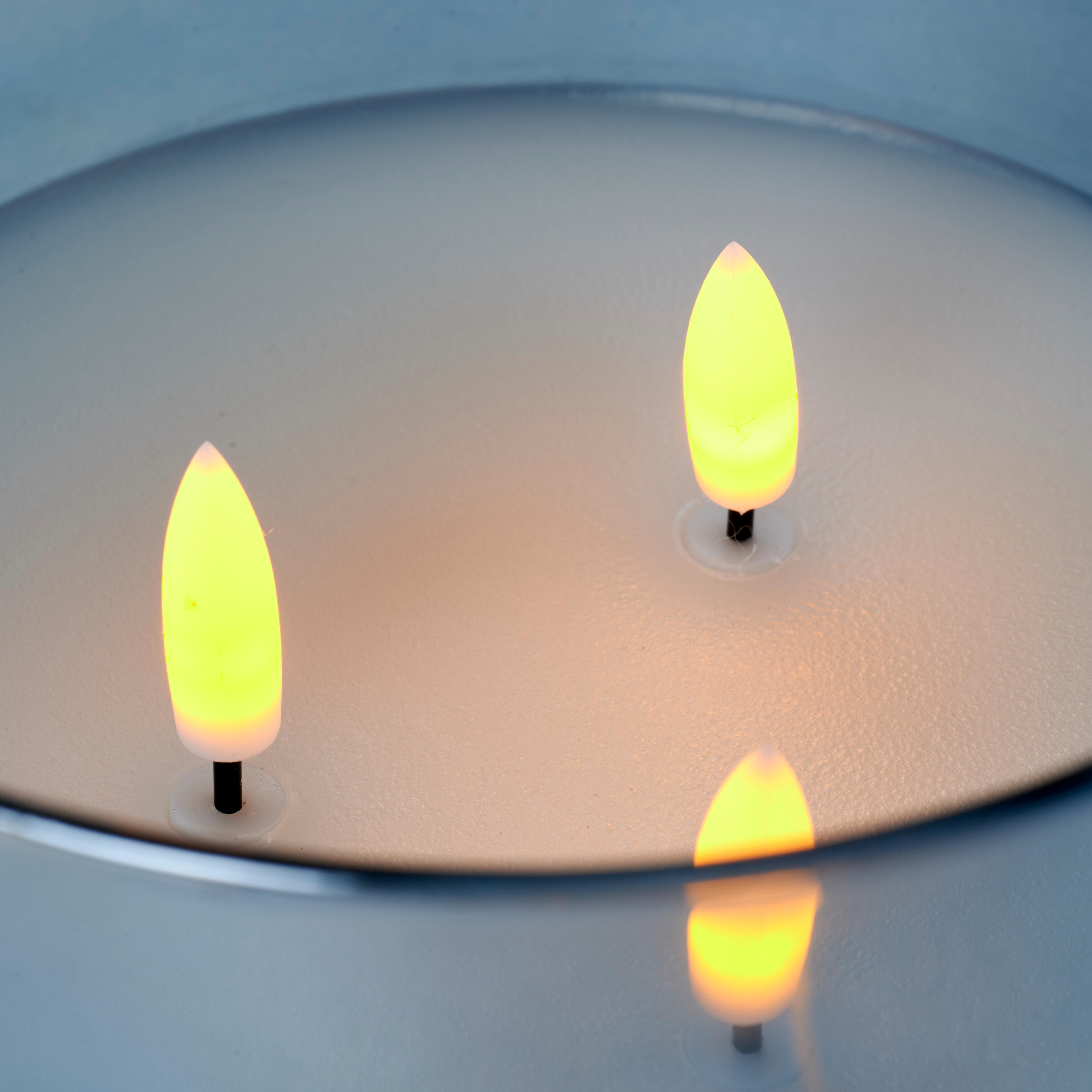 LED Windlicht blauwH 20 cm - Ø 15 cm