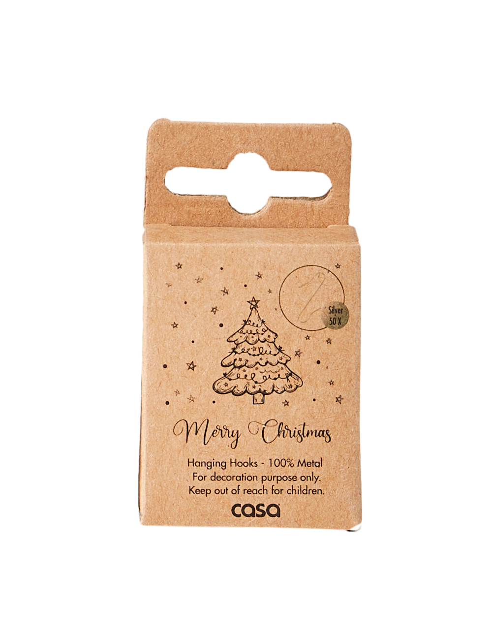 X-MAS Ophanghaakhes set van 50 zilver
