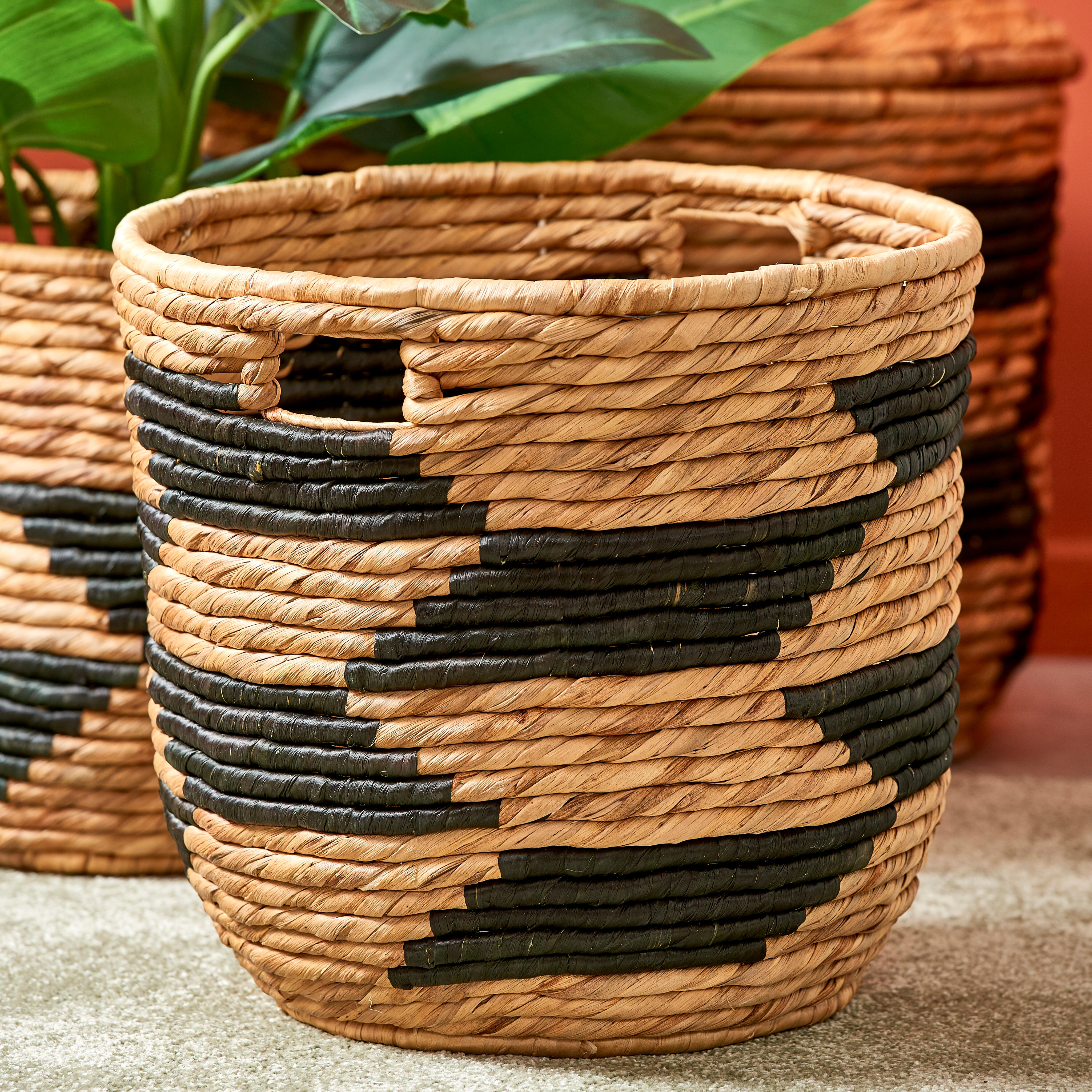 GUATEMALA Mand zwart, naturelH 38 cm - Ø 41 cm