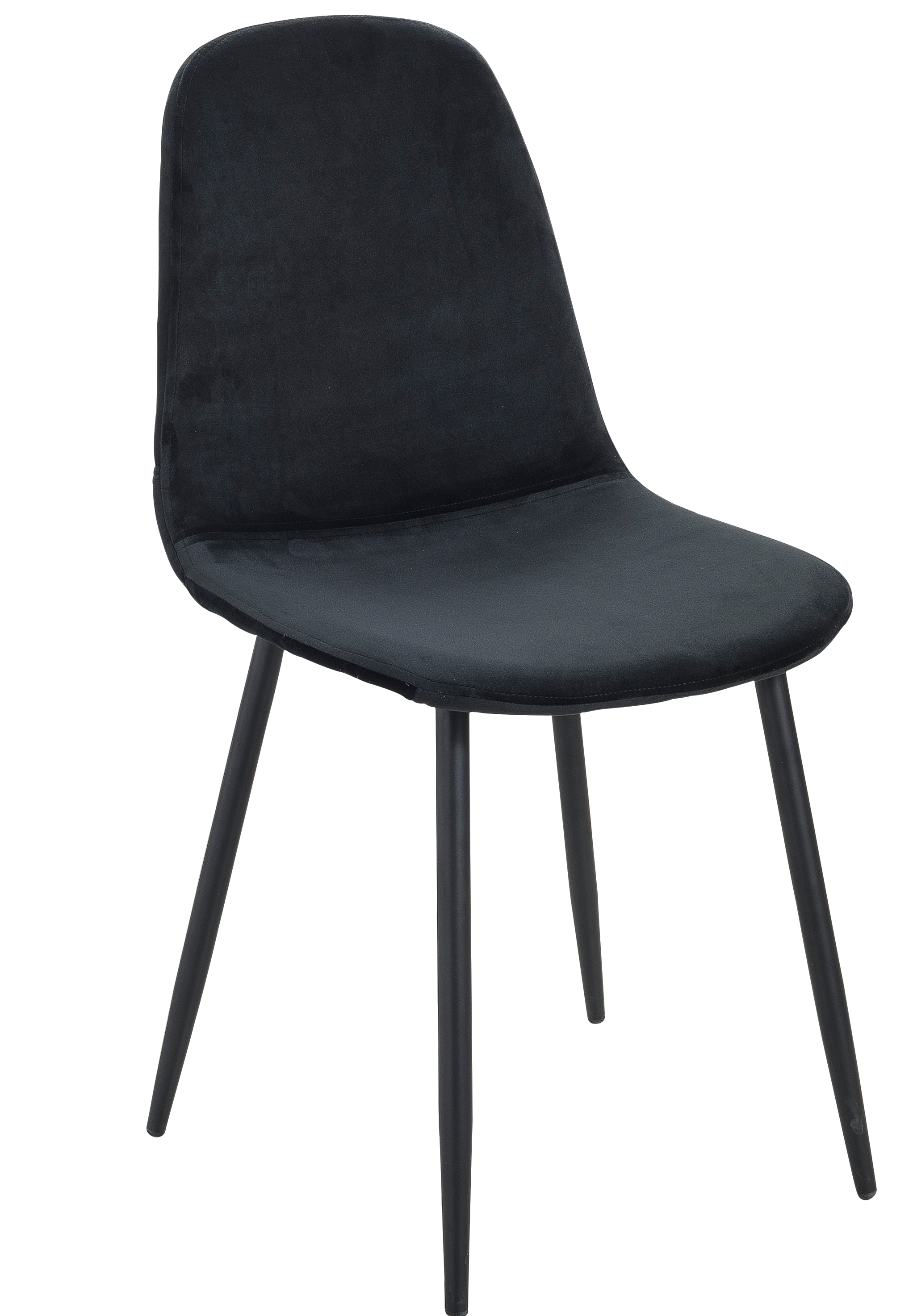 SILKE Eetkamerstoel zwartH 86,5 x B 52 x D 41 cm