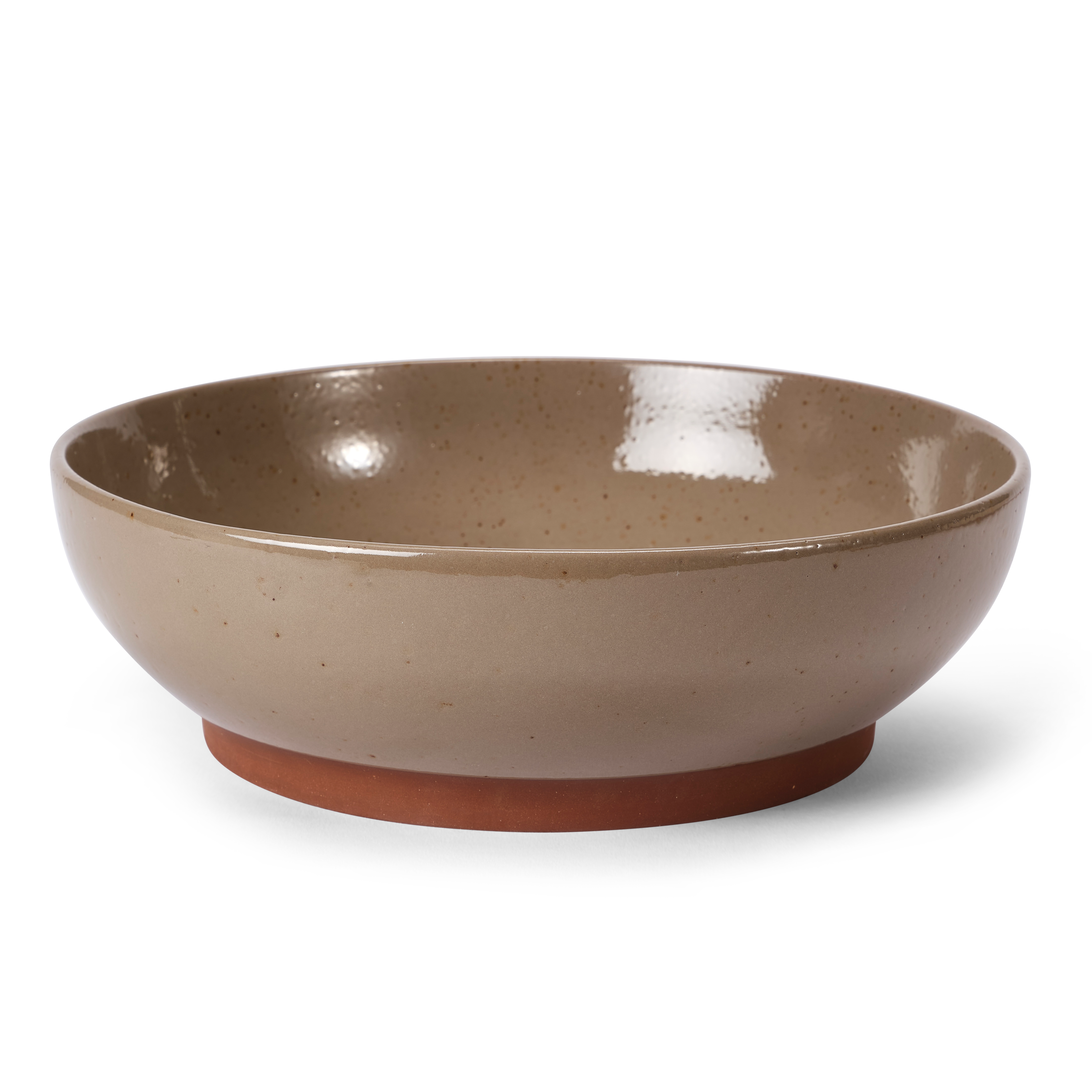 TERRA Bowl taupe - set van 4 H 7,5 cm - Ø 24,5 cm