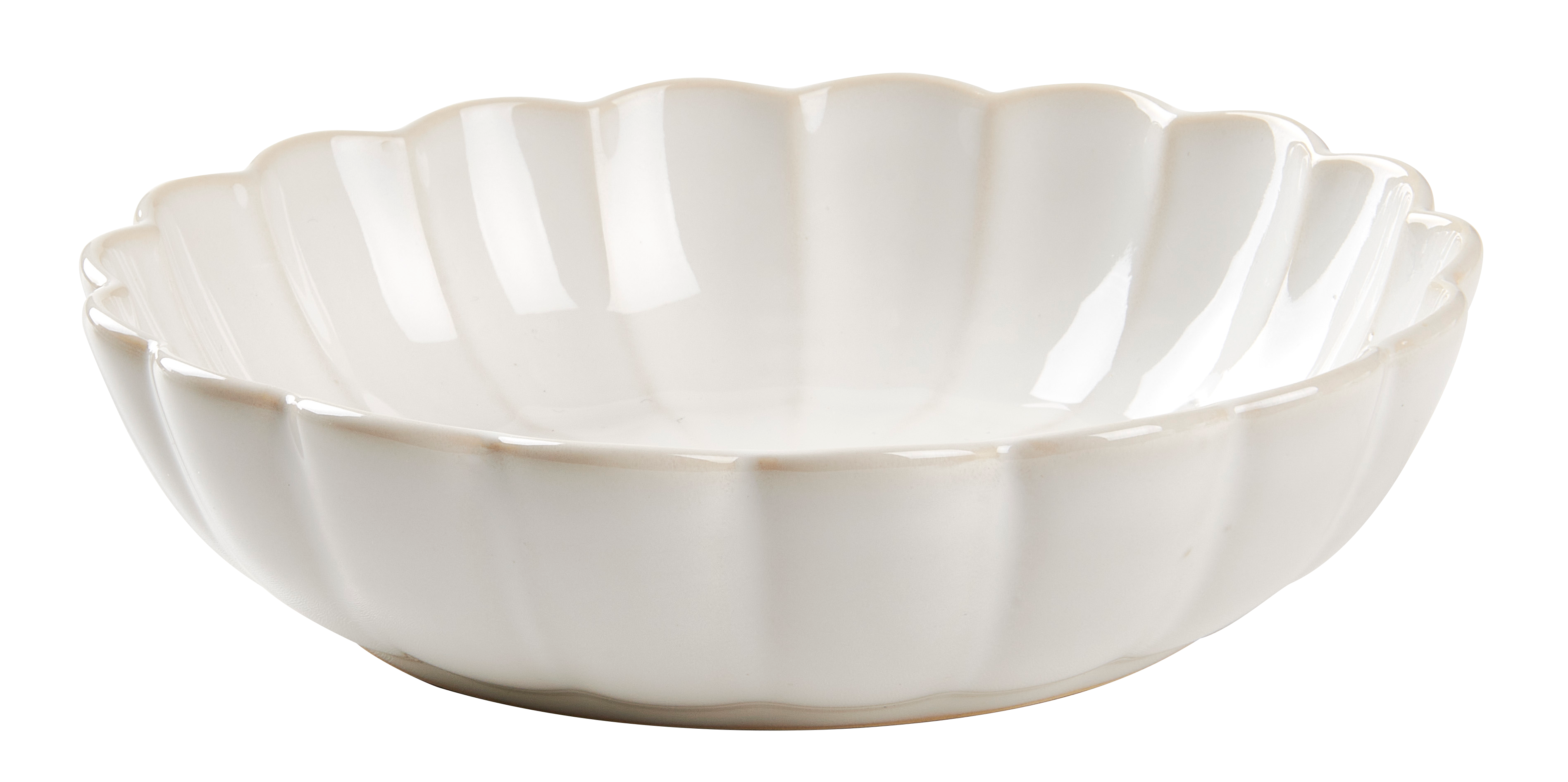 DAHLIA Bord wit - set van 4 H 5 cm - Ø 19 cm