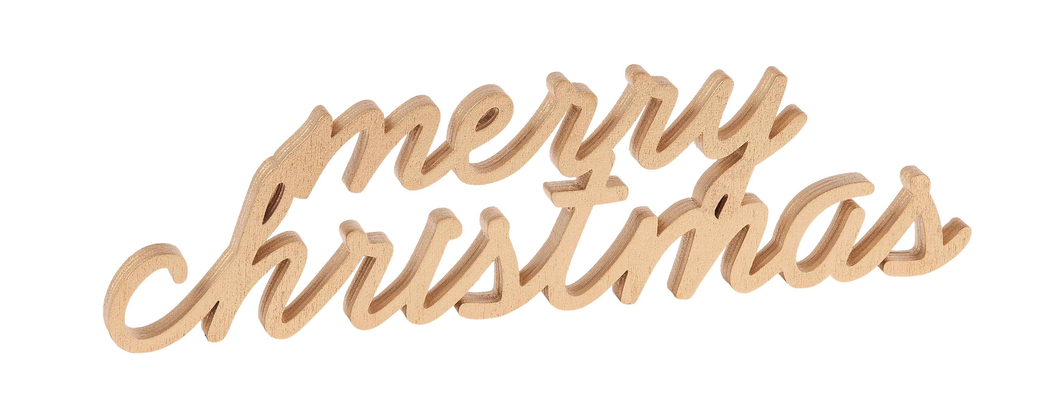 MERRY XMAS Staandecoratie goudH 6 x L 23 x D 0,9 cm