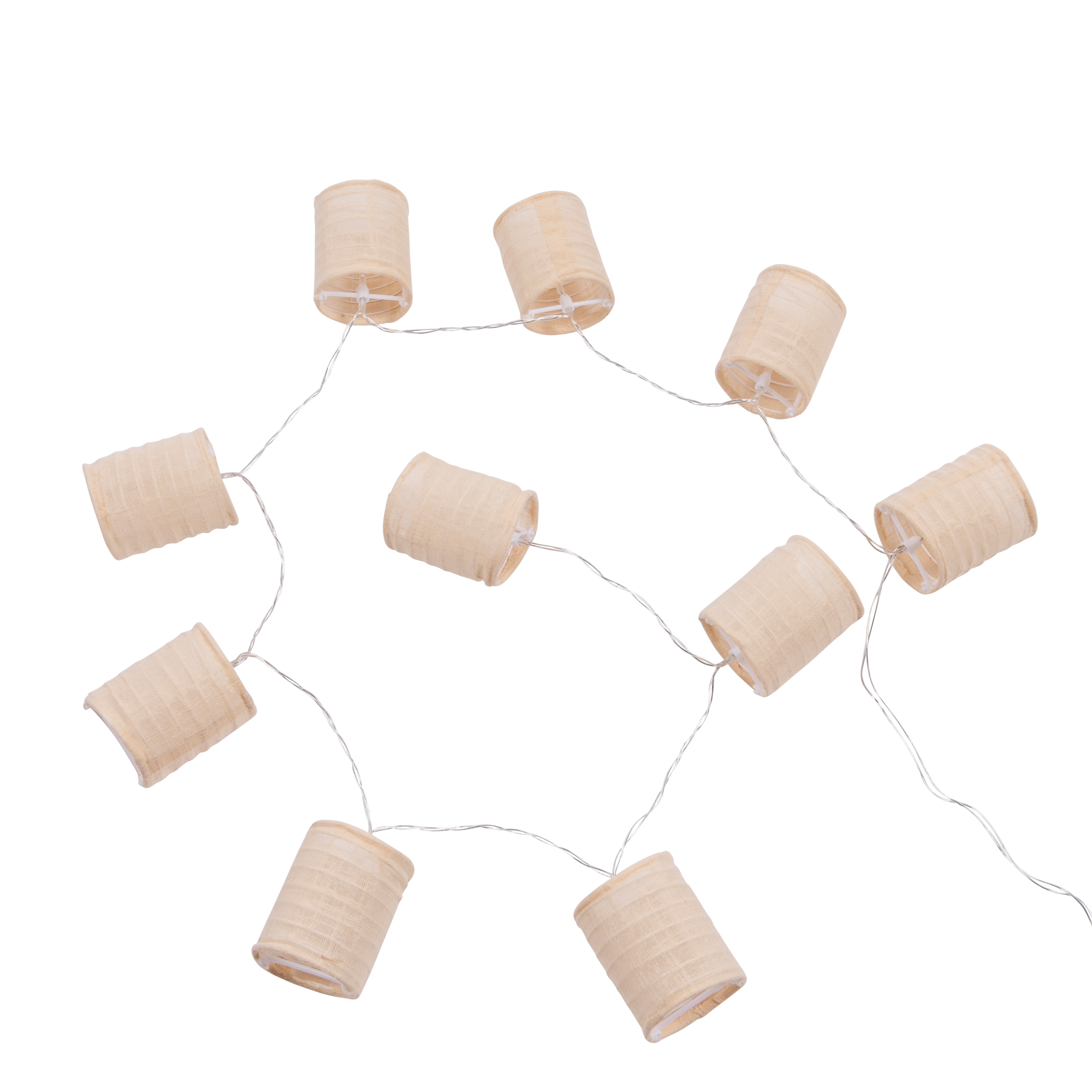 LYNN Lichtsnoer lantaarn 10 leds beigeL 165 cm