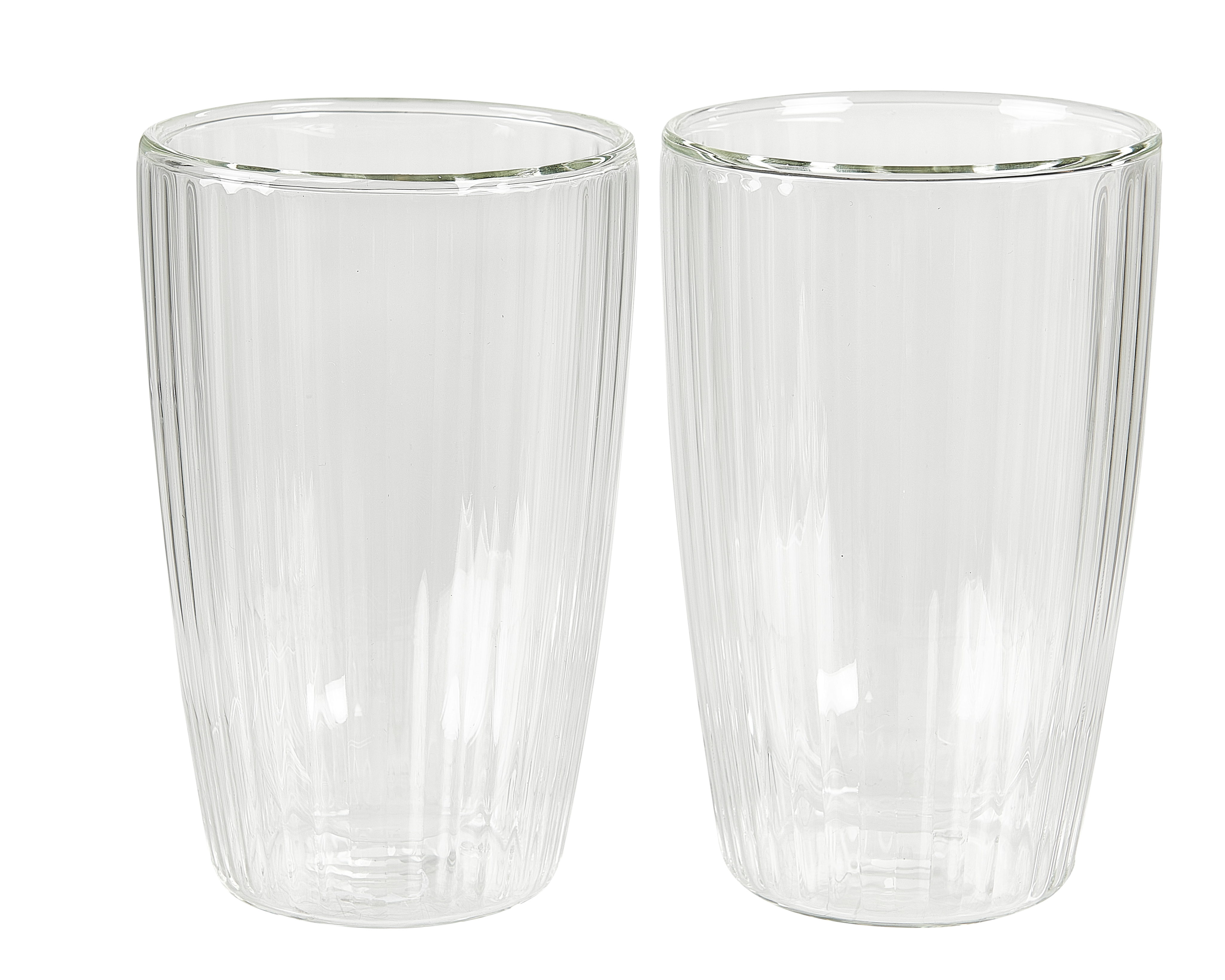 PAUSA Dubbelwandig glas set van 2 45 CL transparantH 14,5 cm - Ø 8,3 cm