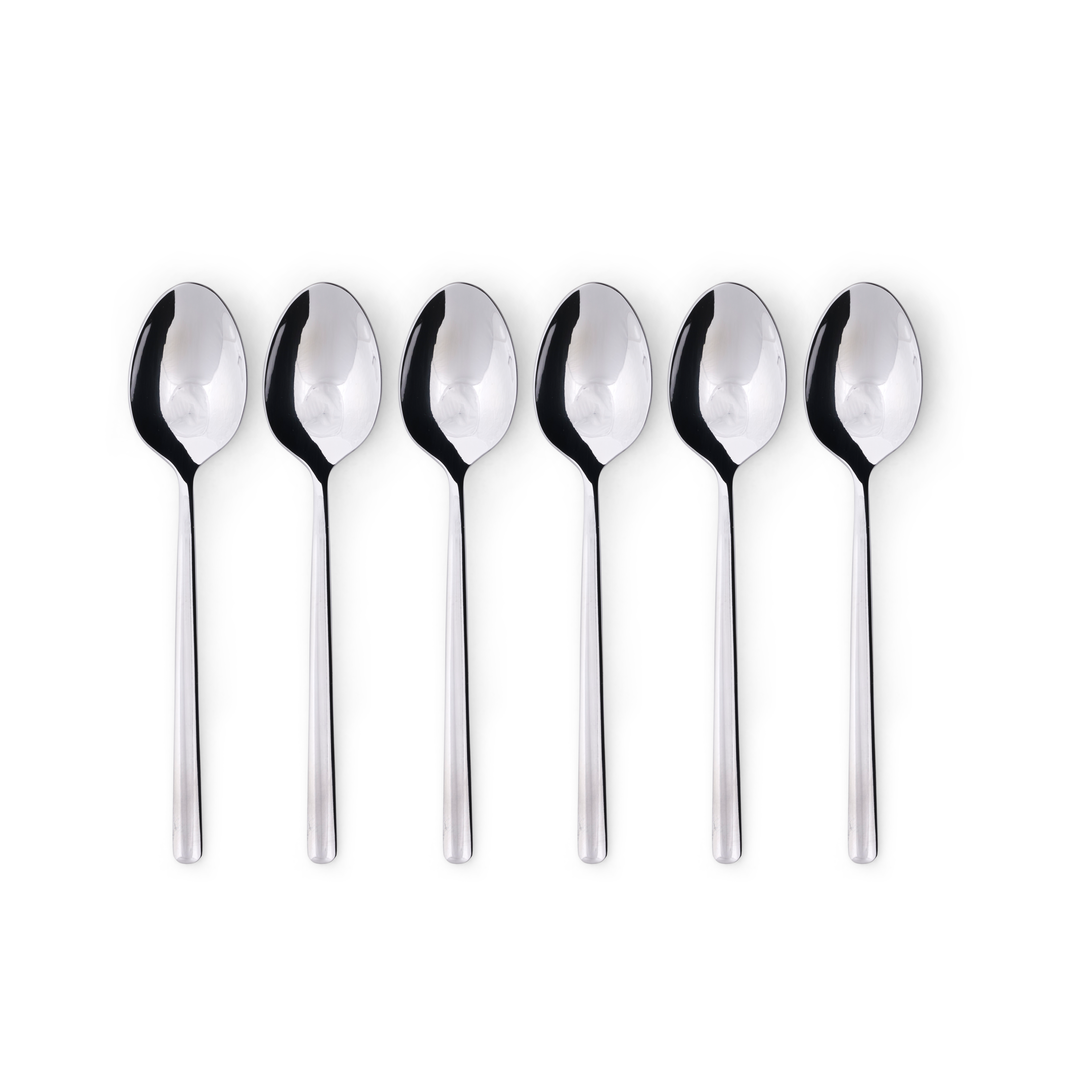OLIVIA Koffielepel set van 6 zilverL 14,2 cm