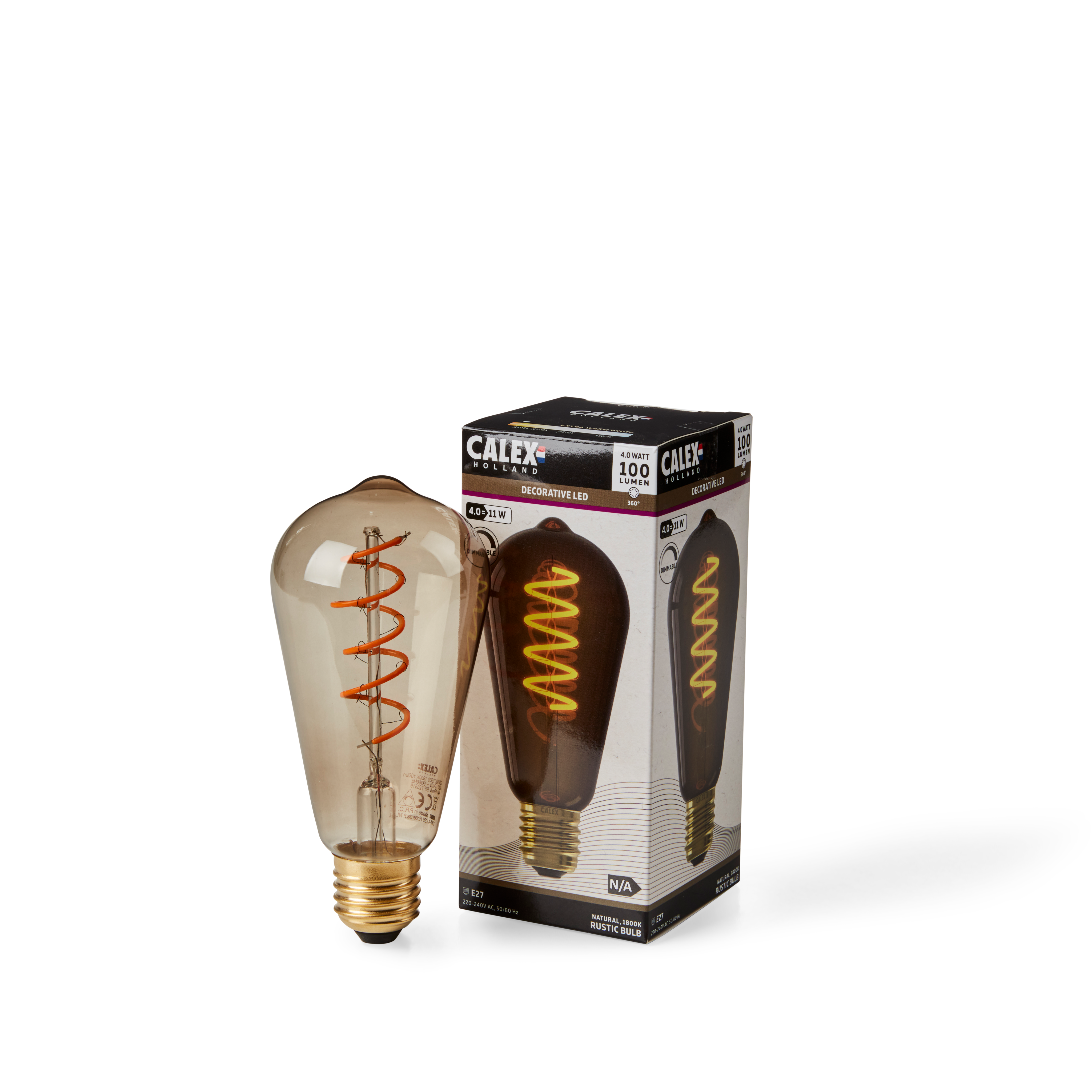CALEX Filamentlamp E27 bruinØ 6,4 cm