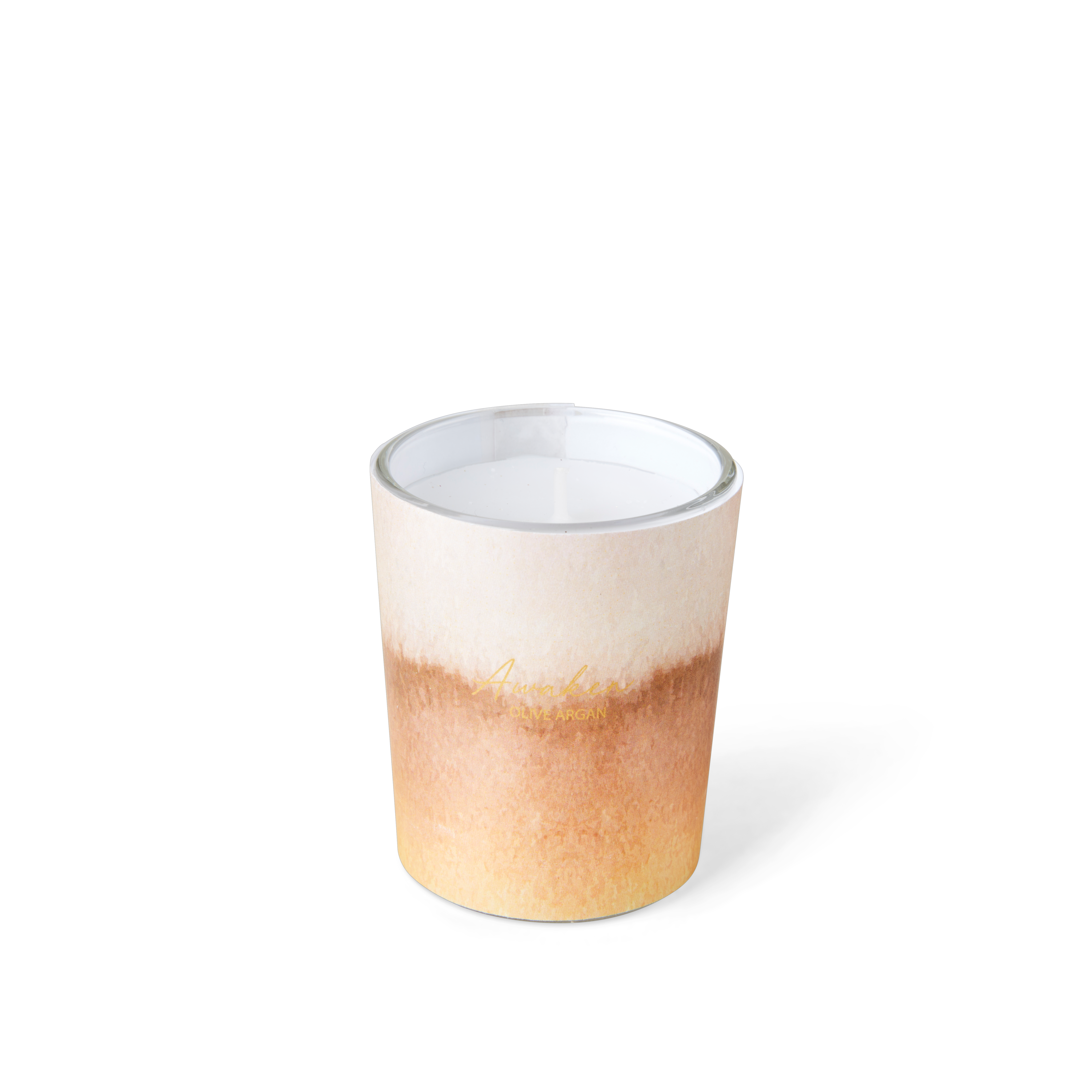 MIRA Geurkaarsen S/4 bruin, crème, beigeH 6,7 cm - Ø 5,5 cm
