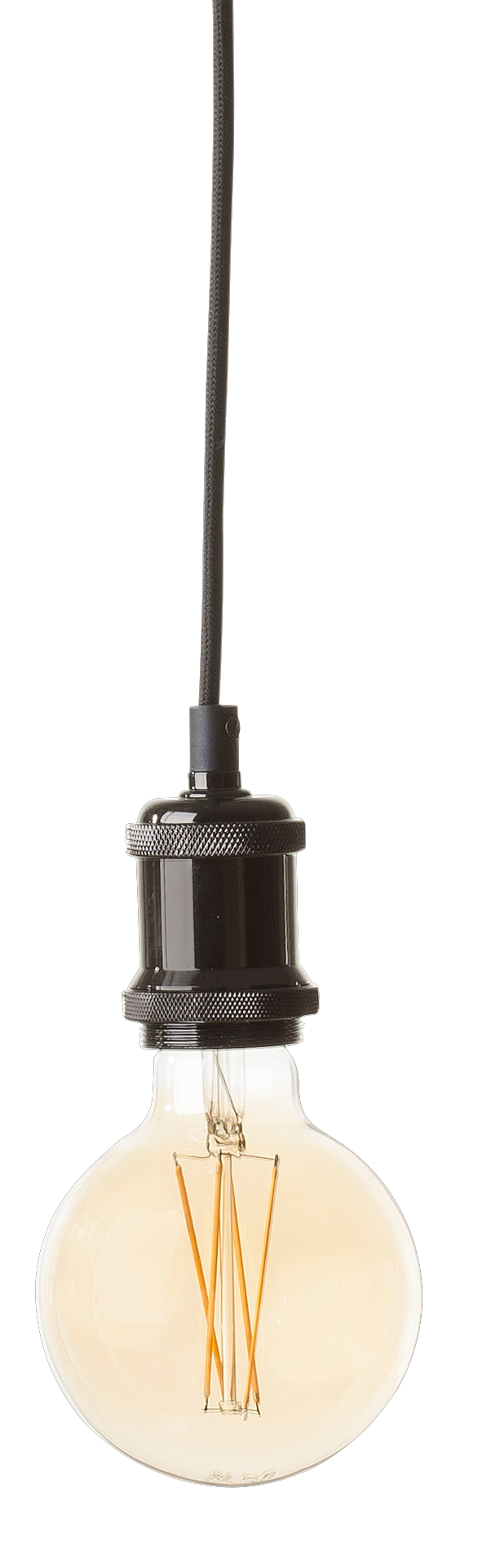 ALU Pendel zwart, metaalL 120 cm
