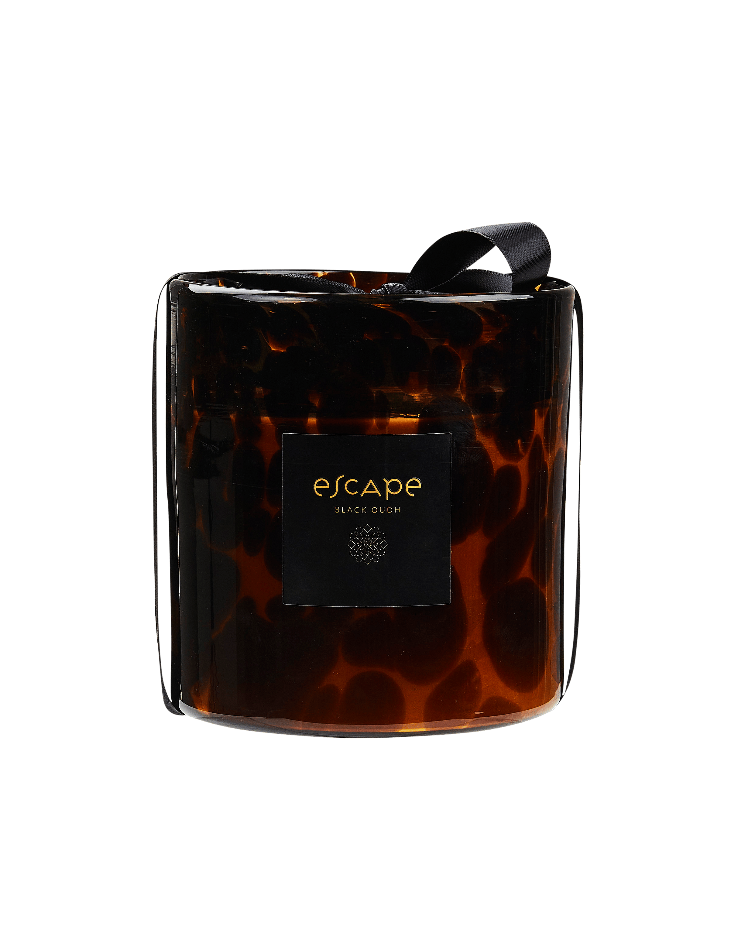 ESCAPE BLACK OUDH Geurkaars bruin, oker, multicolorH 13,5 cm - Ø 12 cm