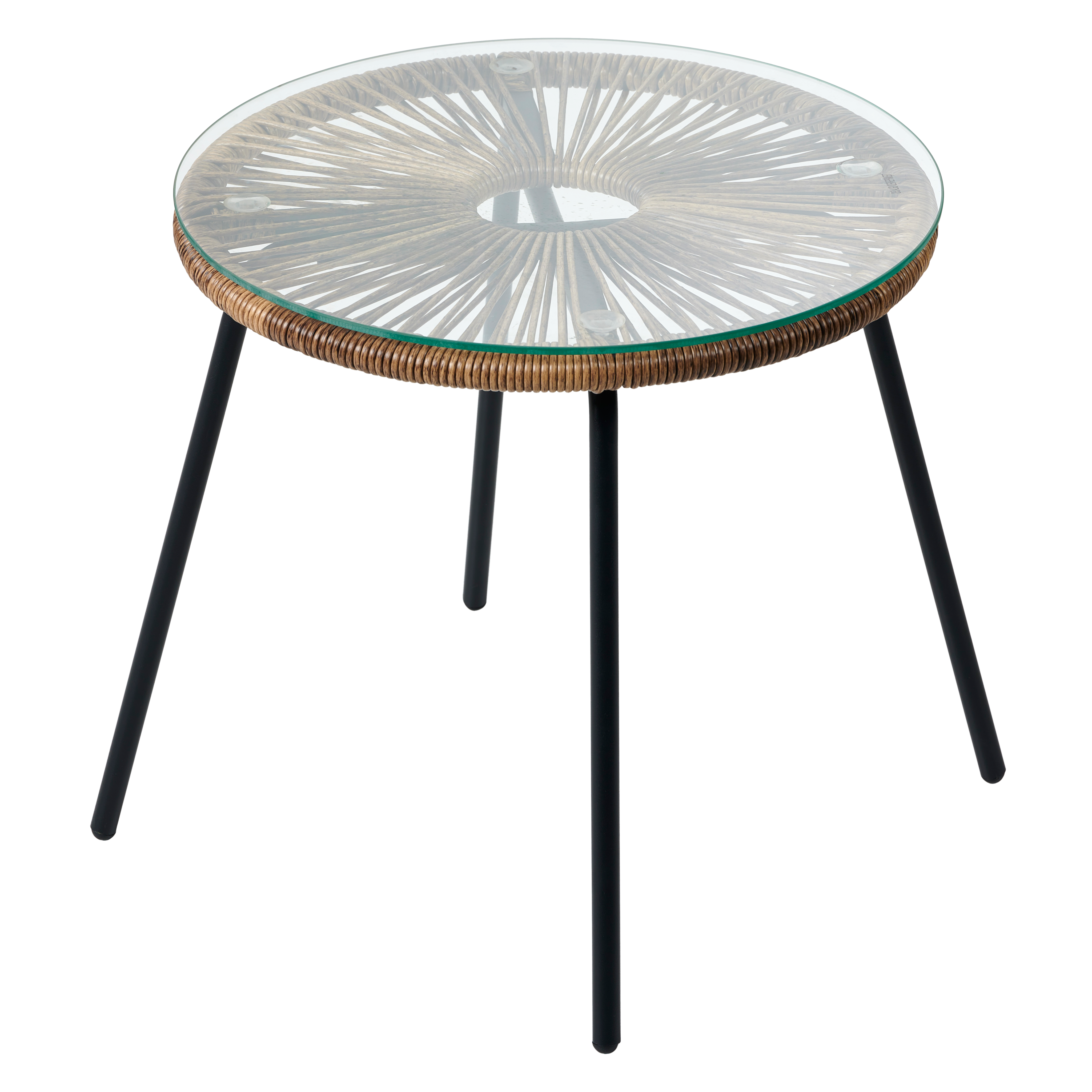 ACAPULCO Lounge tafel naturelH 42 cm - Ø 45 cm