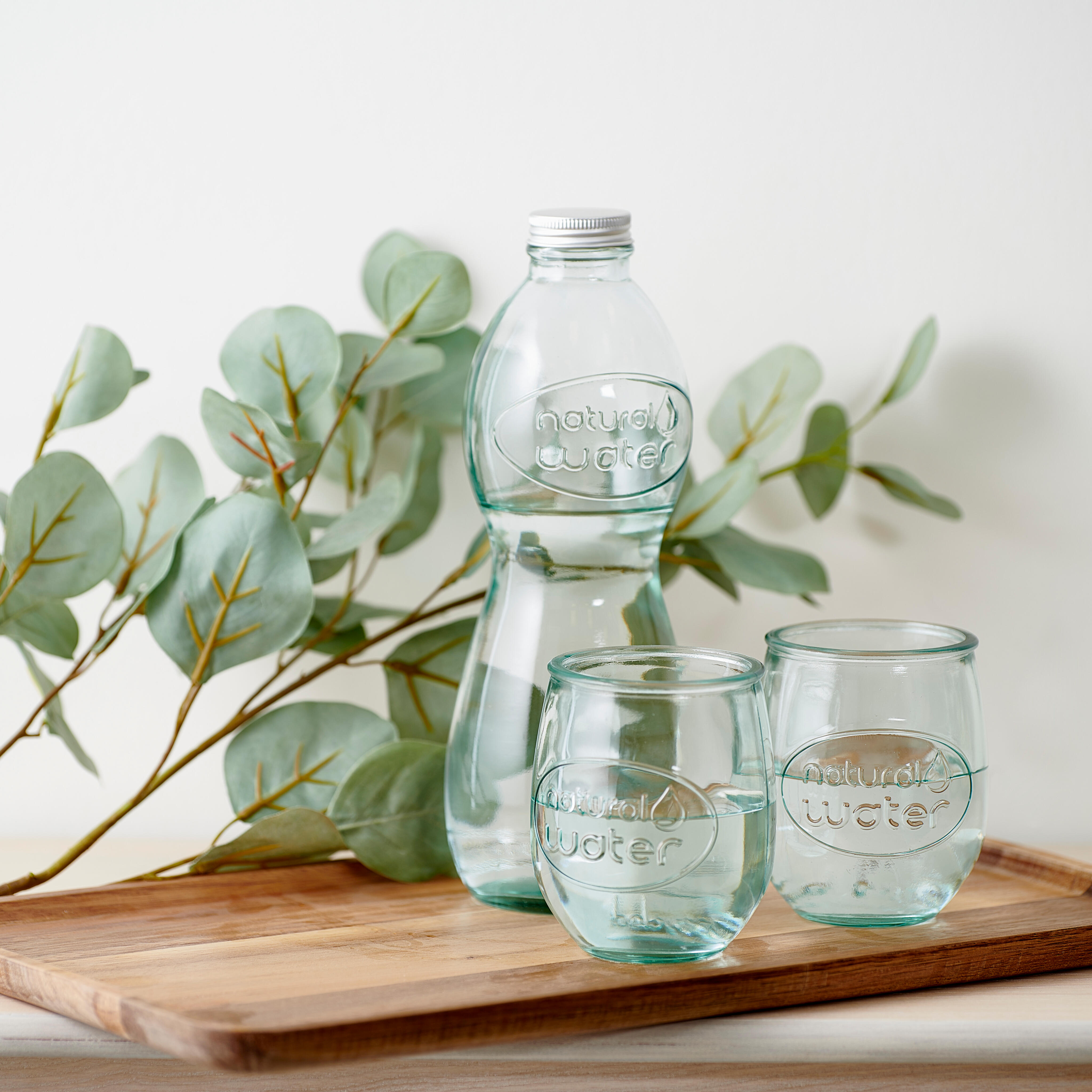 WATER Fles 1 L transparantH 24,5 cm