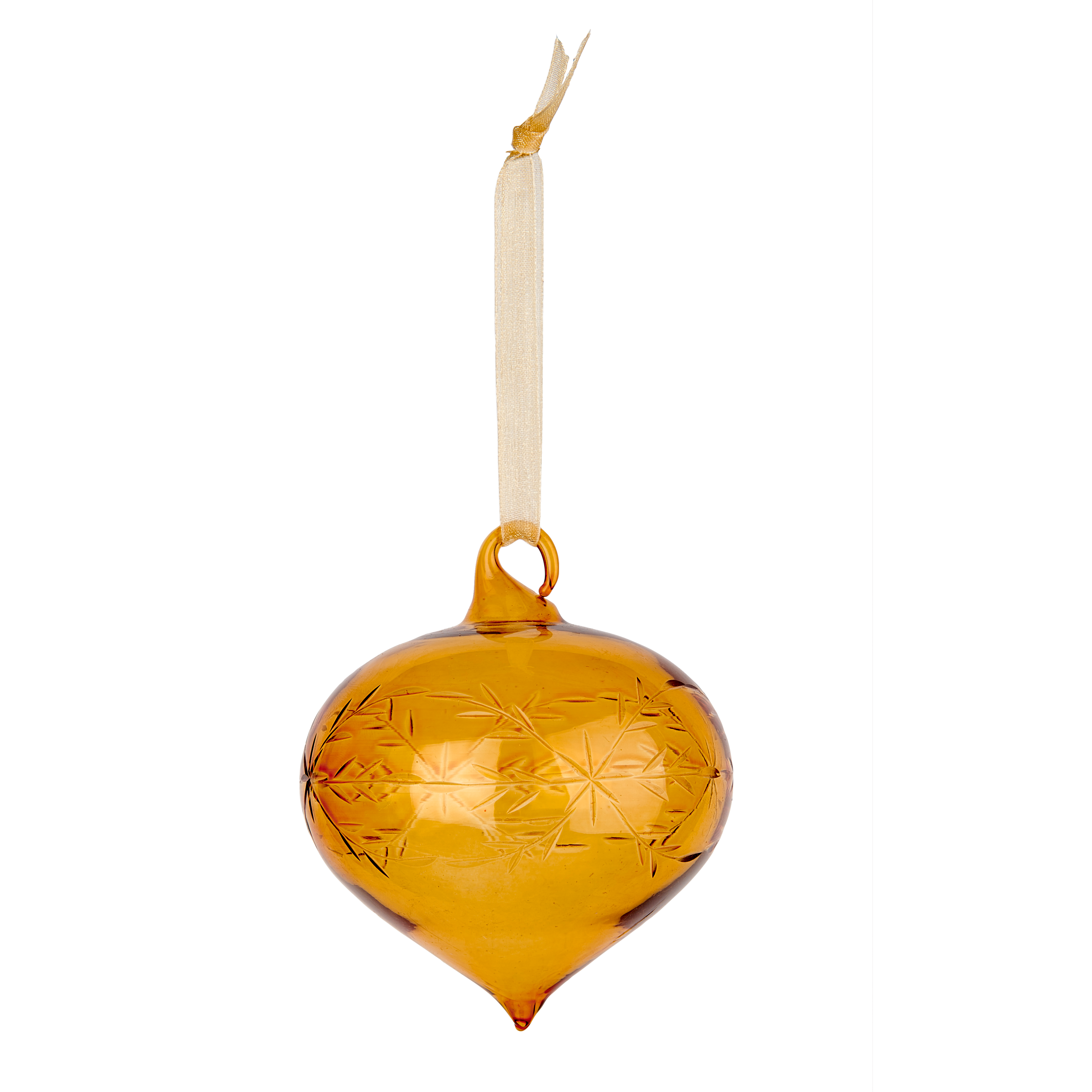 ELIZA Kerstbal oranjeH 8 cm - Ø 7 cm