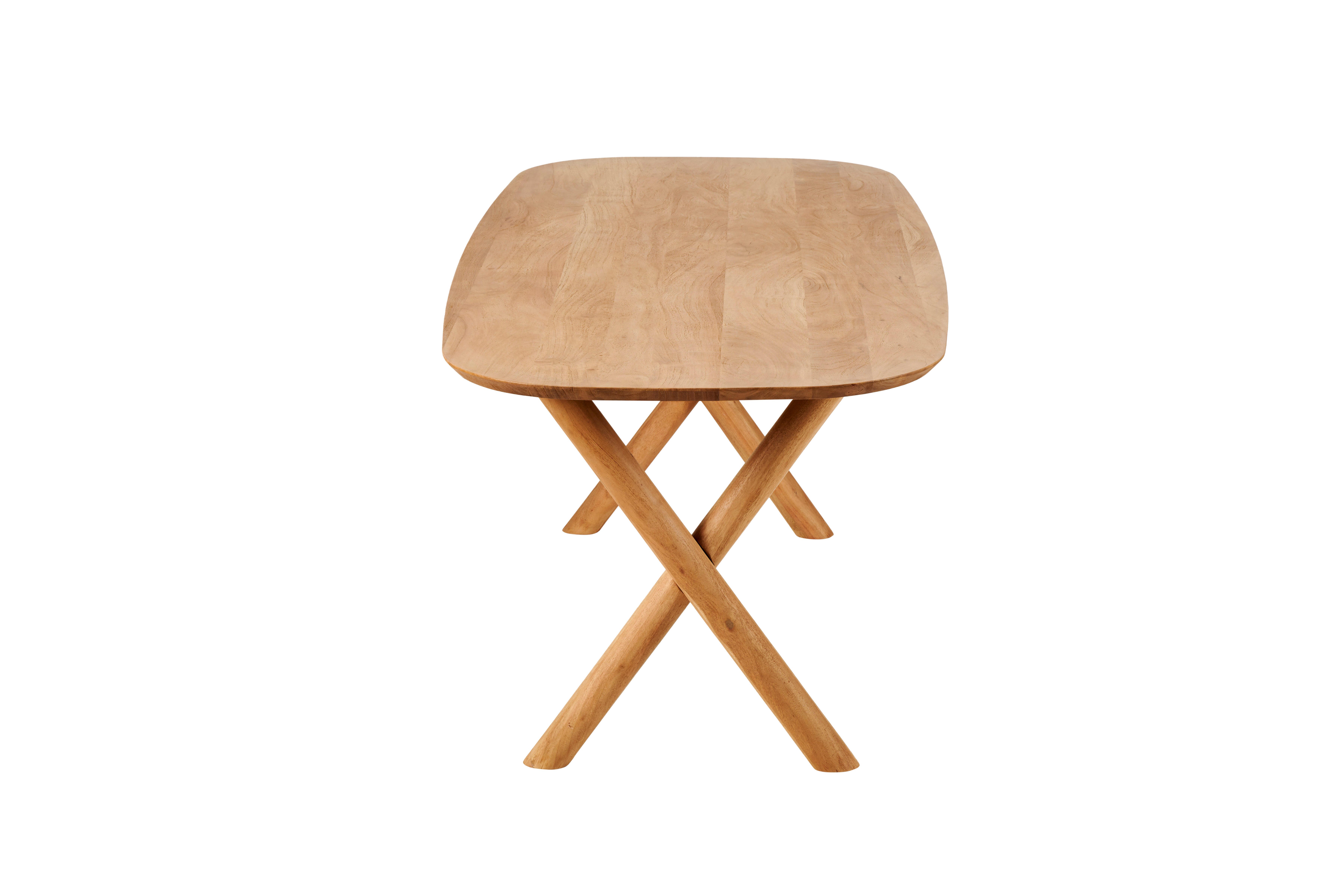 ACACIA Eettafel met X-poten H 90 x L 220 x D 2,5 cm