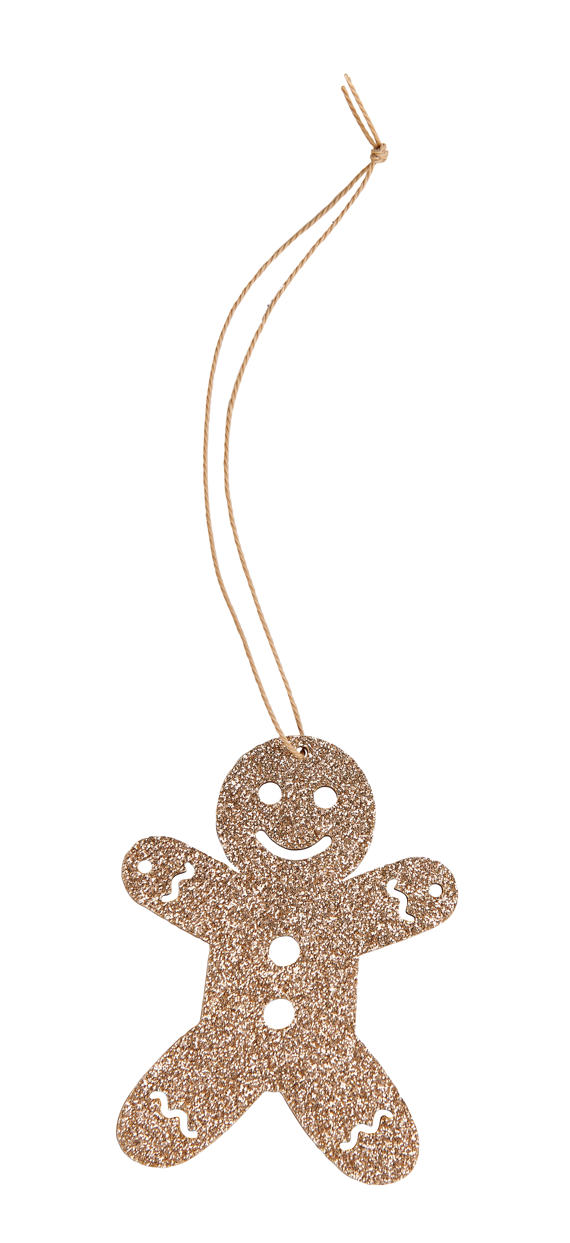 GINGER BREAD MAN Hangdecoratie goudH 8 x B 6 cm
